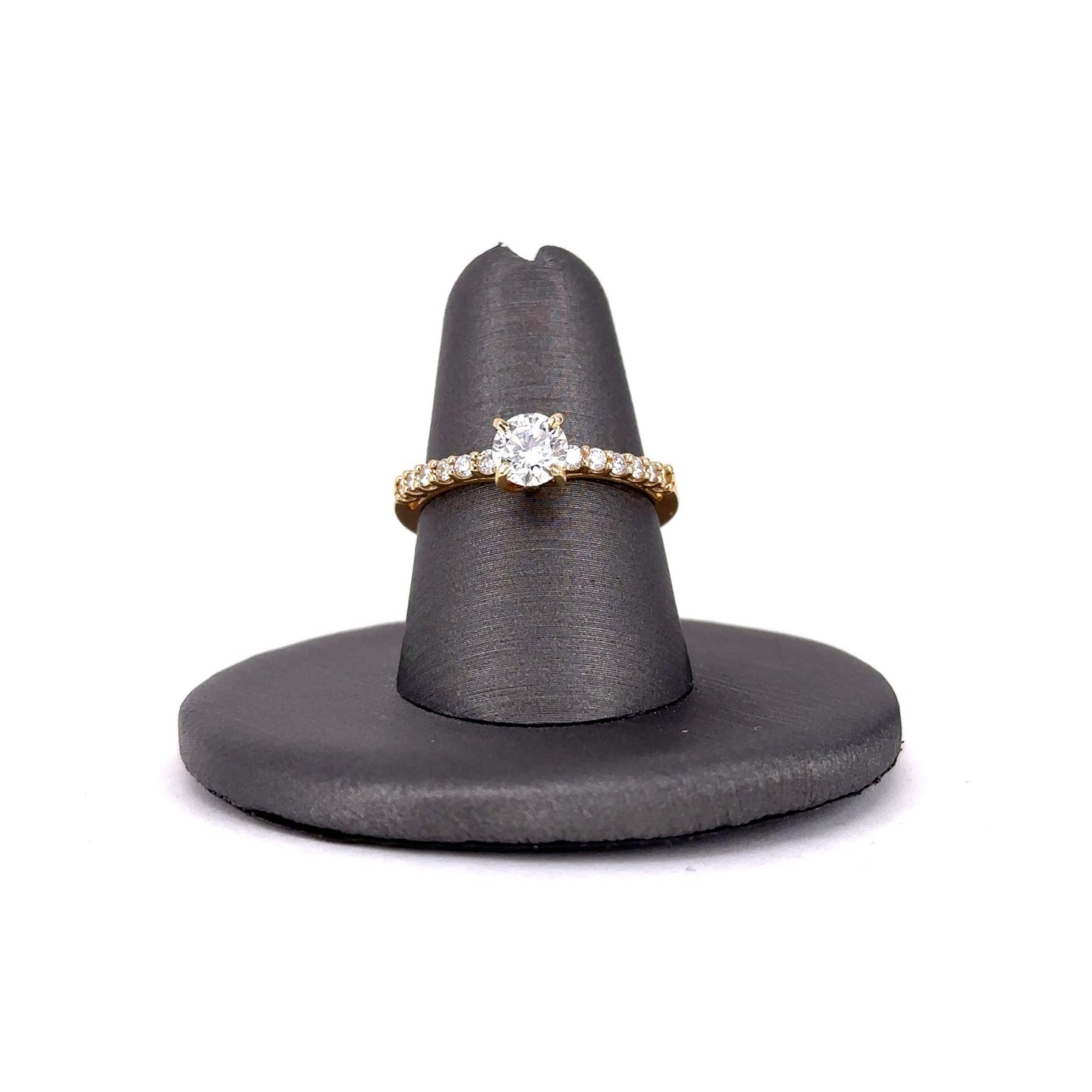 Yellow Gold Round Lab Grown Diamond Engagement Ring