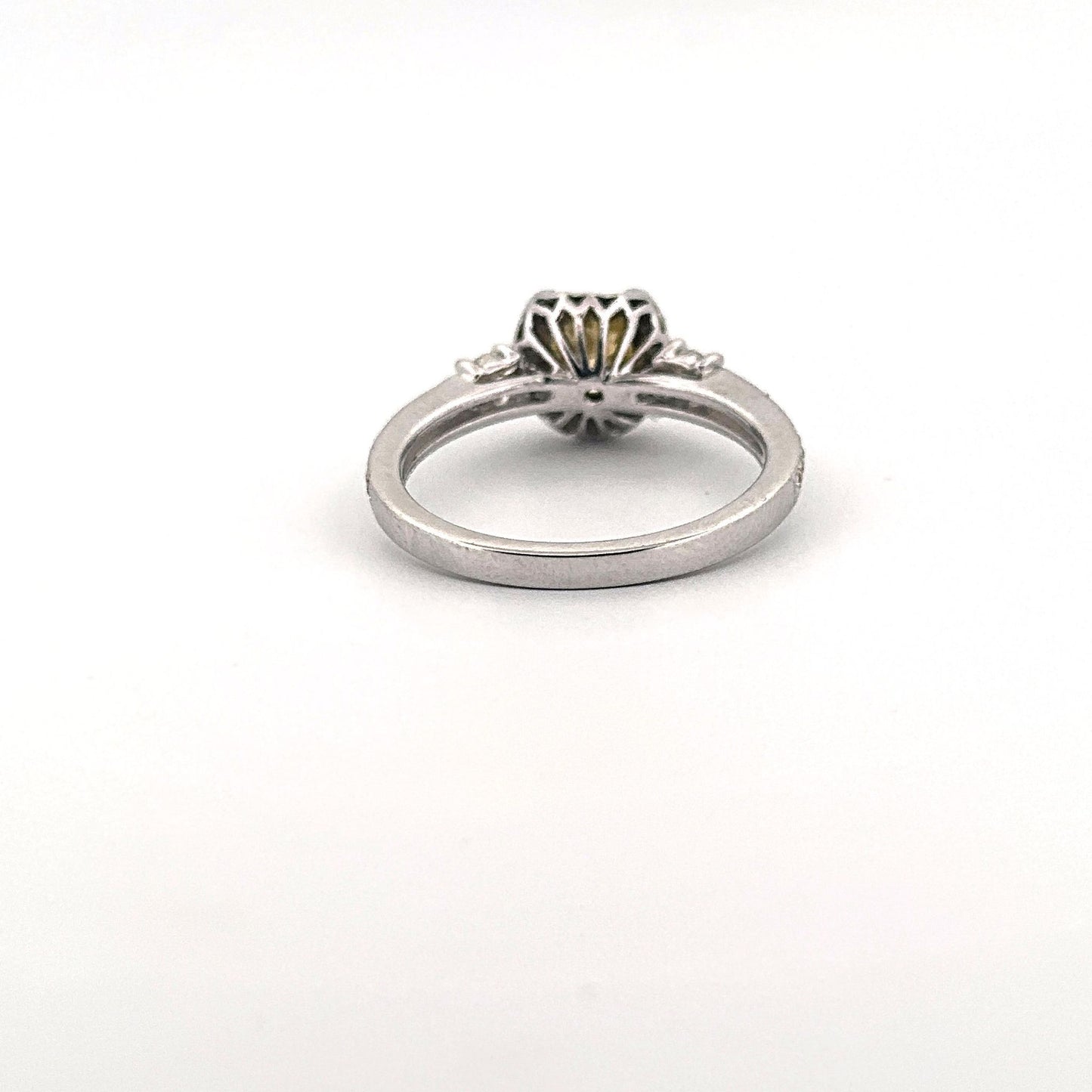 White Gold HPHT Yellow Diamond Ring