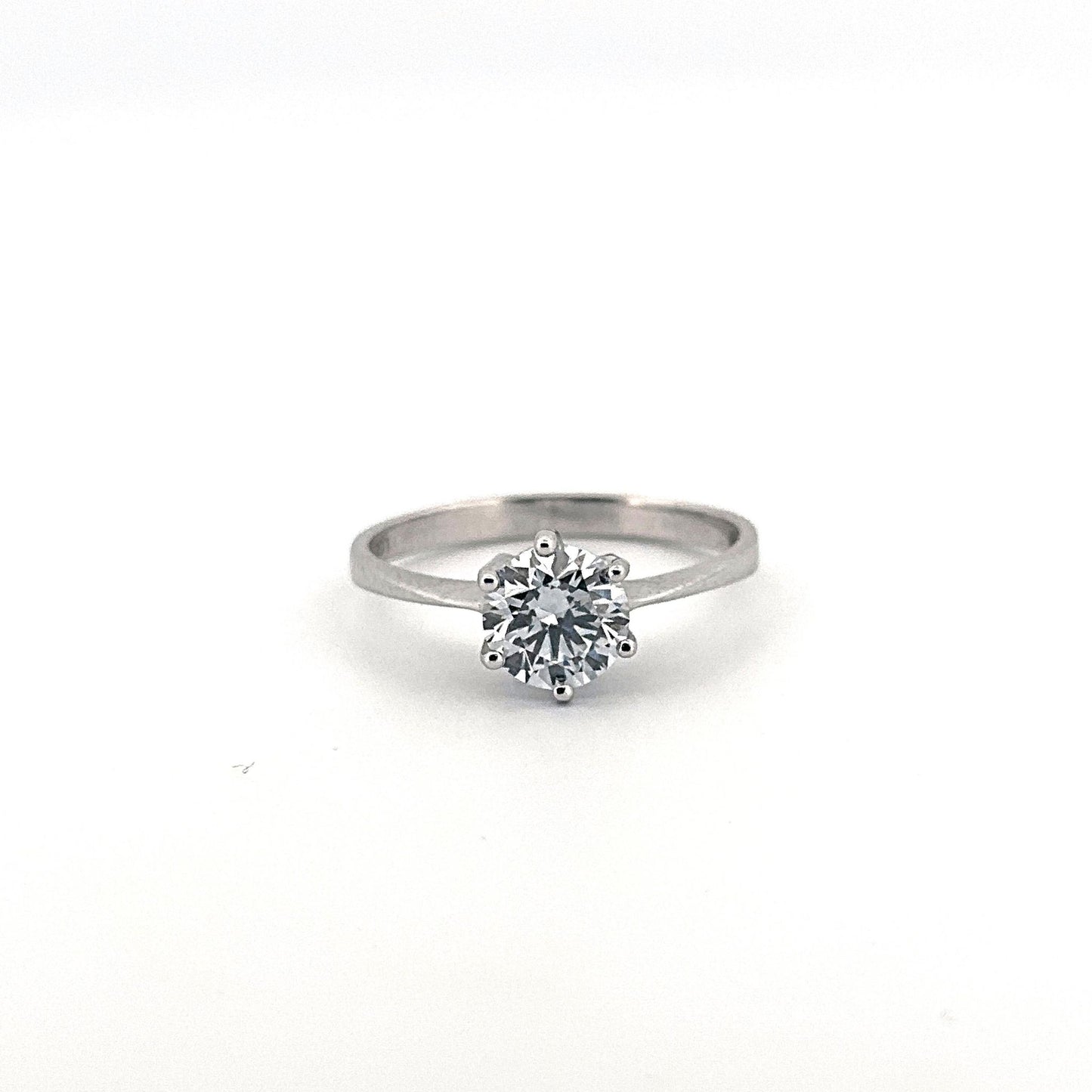White Gold Lab Grown Diamond Solitaire Ring