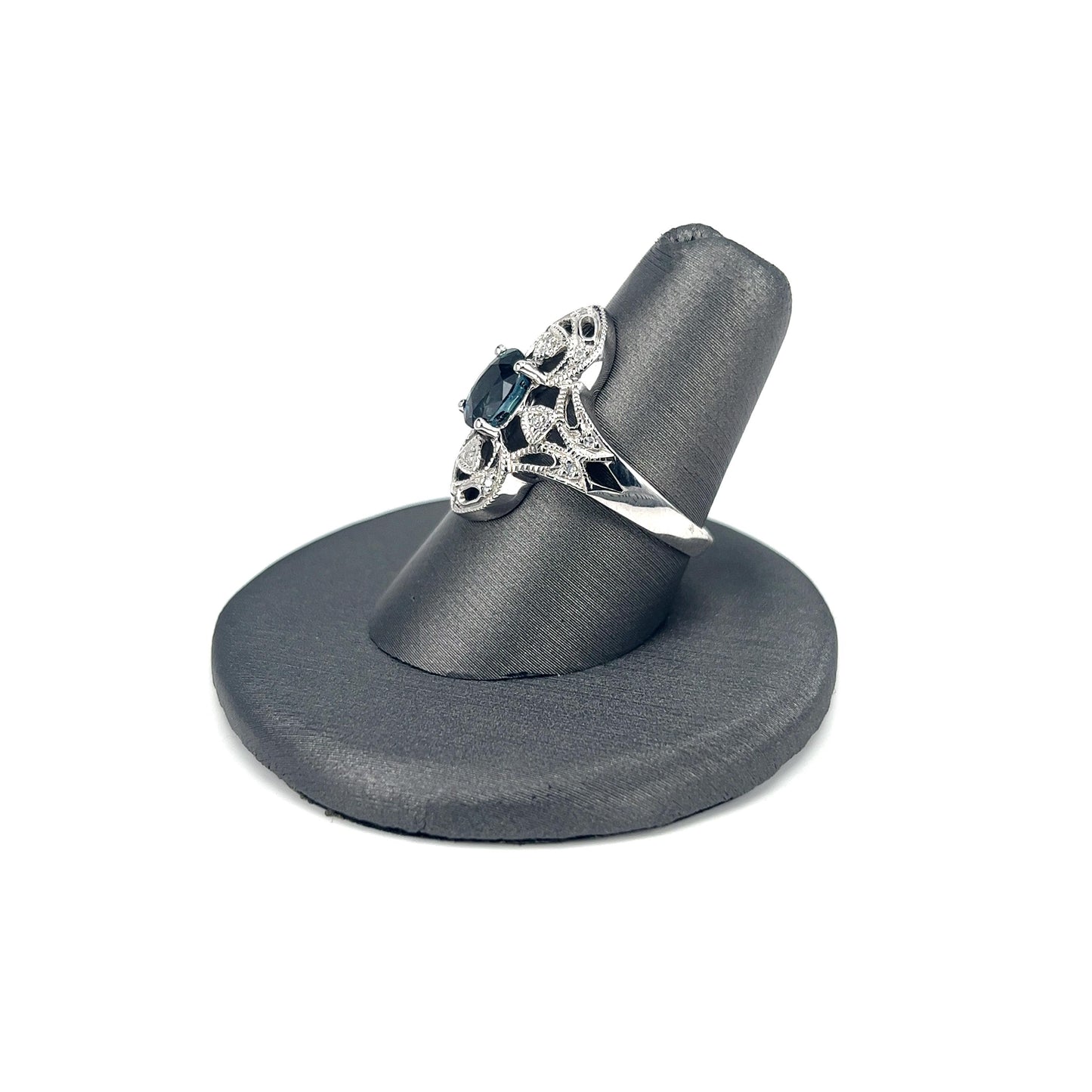 White Gold Sapphire Ladies Ring