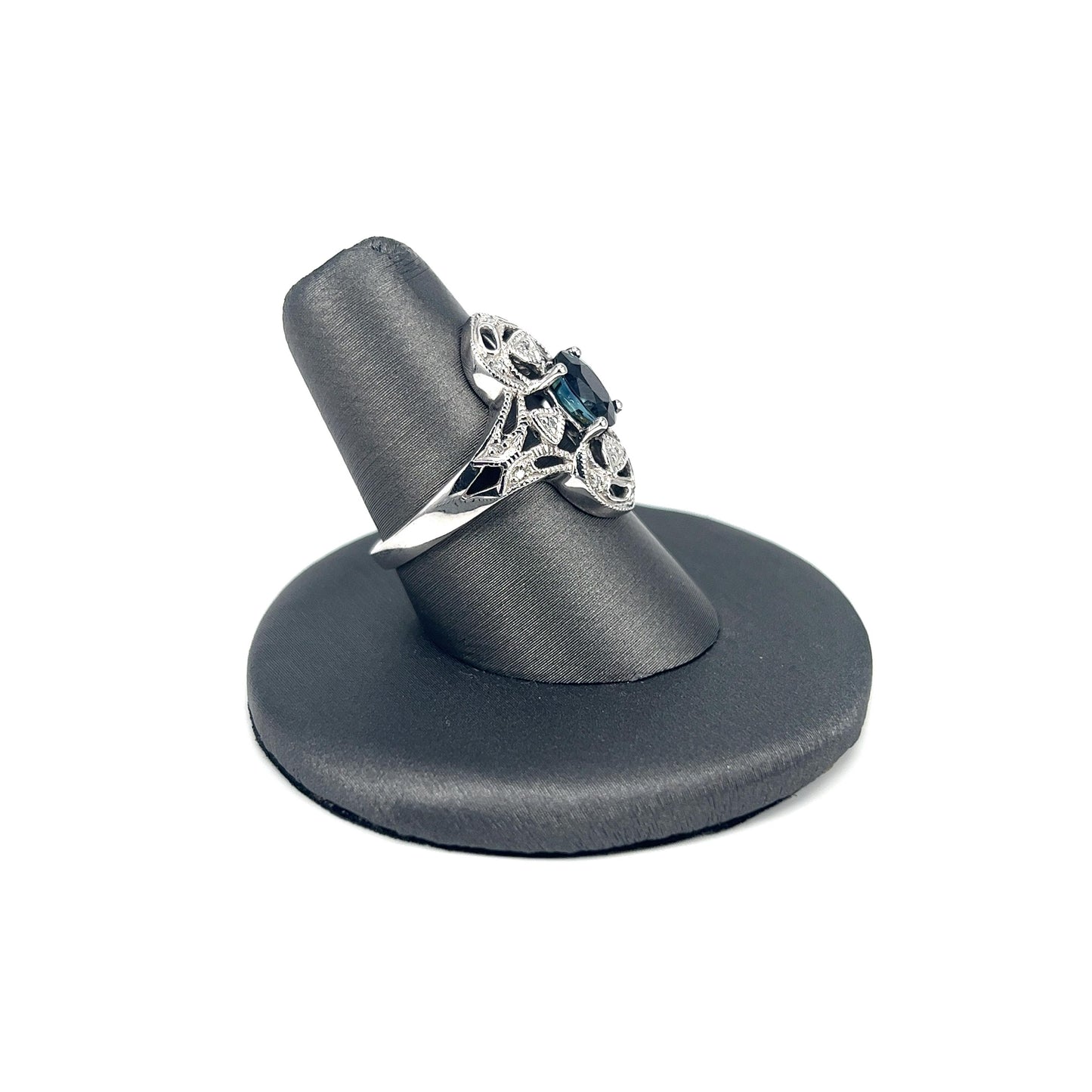 White Gold Sapphire Ladies Ring