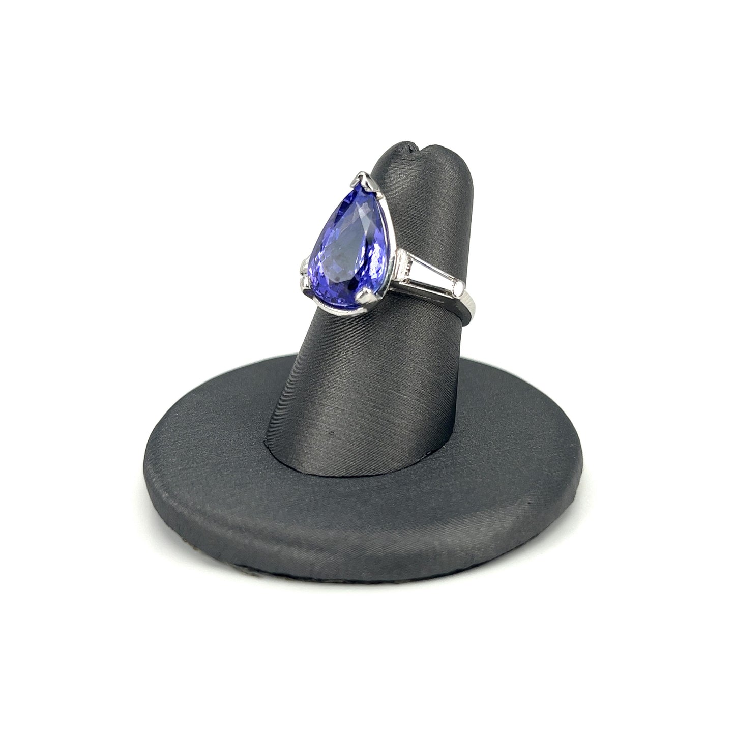 Platinum Pear Shaped Tanzanite Fashion Ring