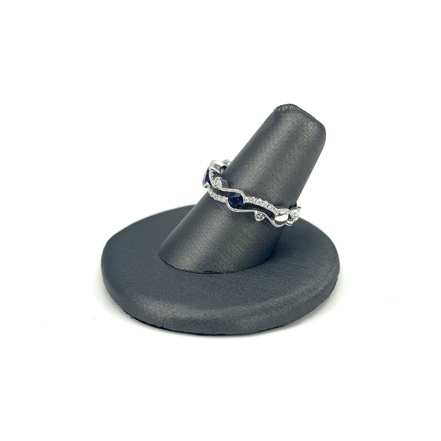 White Gold Diamond Sapphire Fashion Band