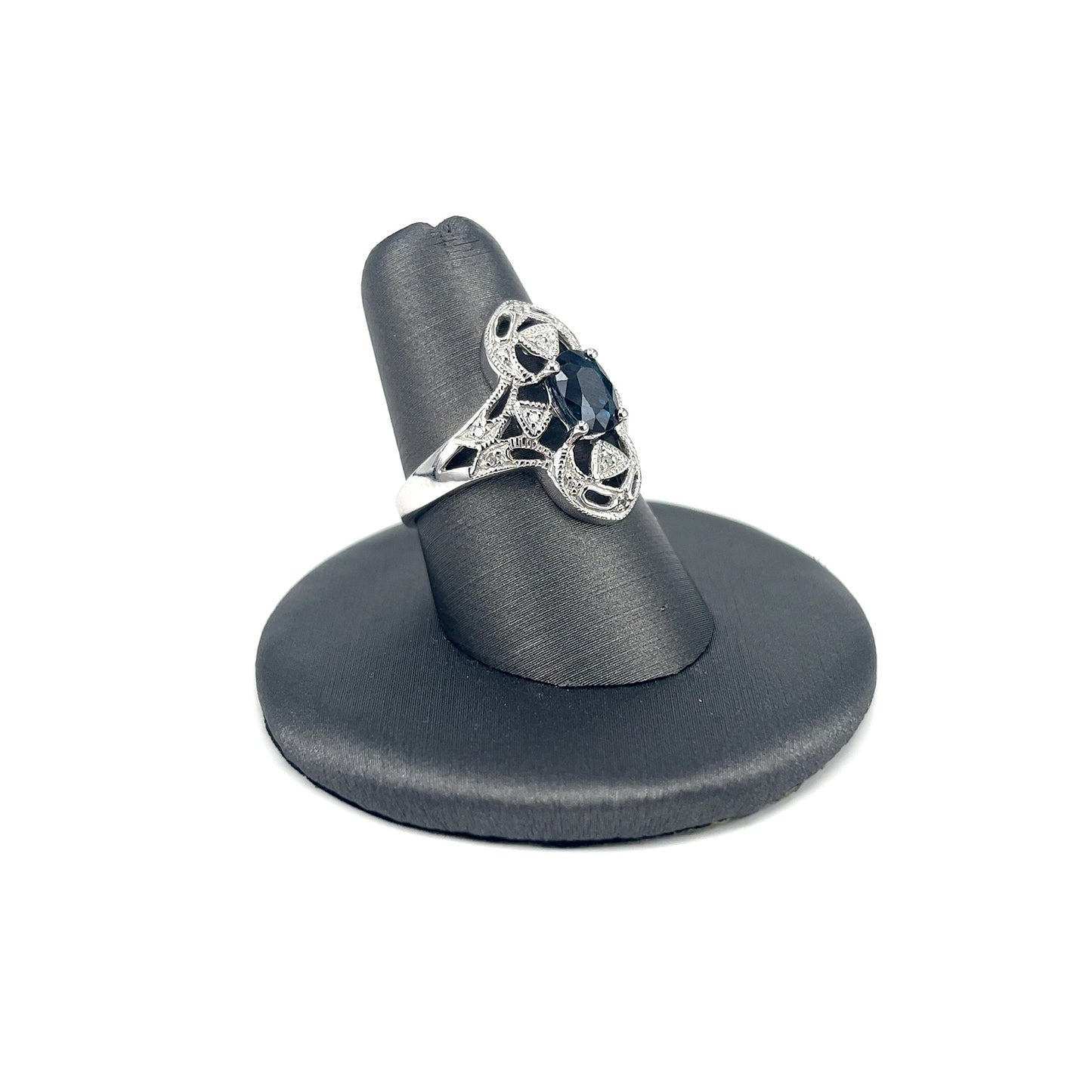 White Gold Sapphire Ladies Ring