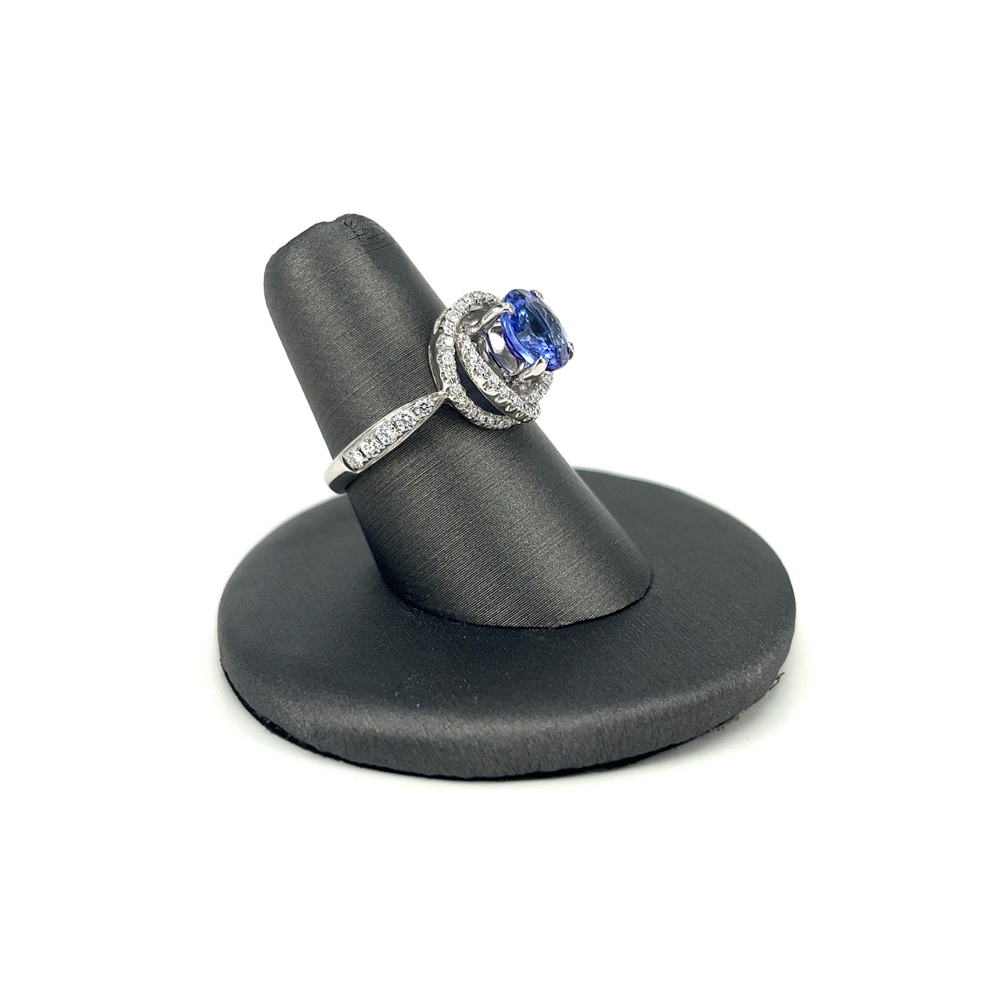 White Gold Tanzanite Fashion Ladies Ring