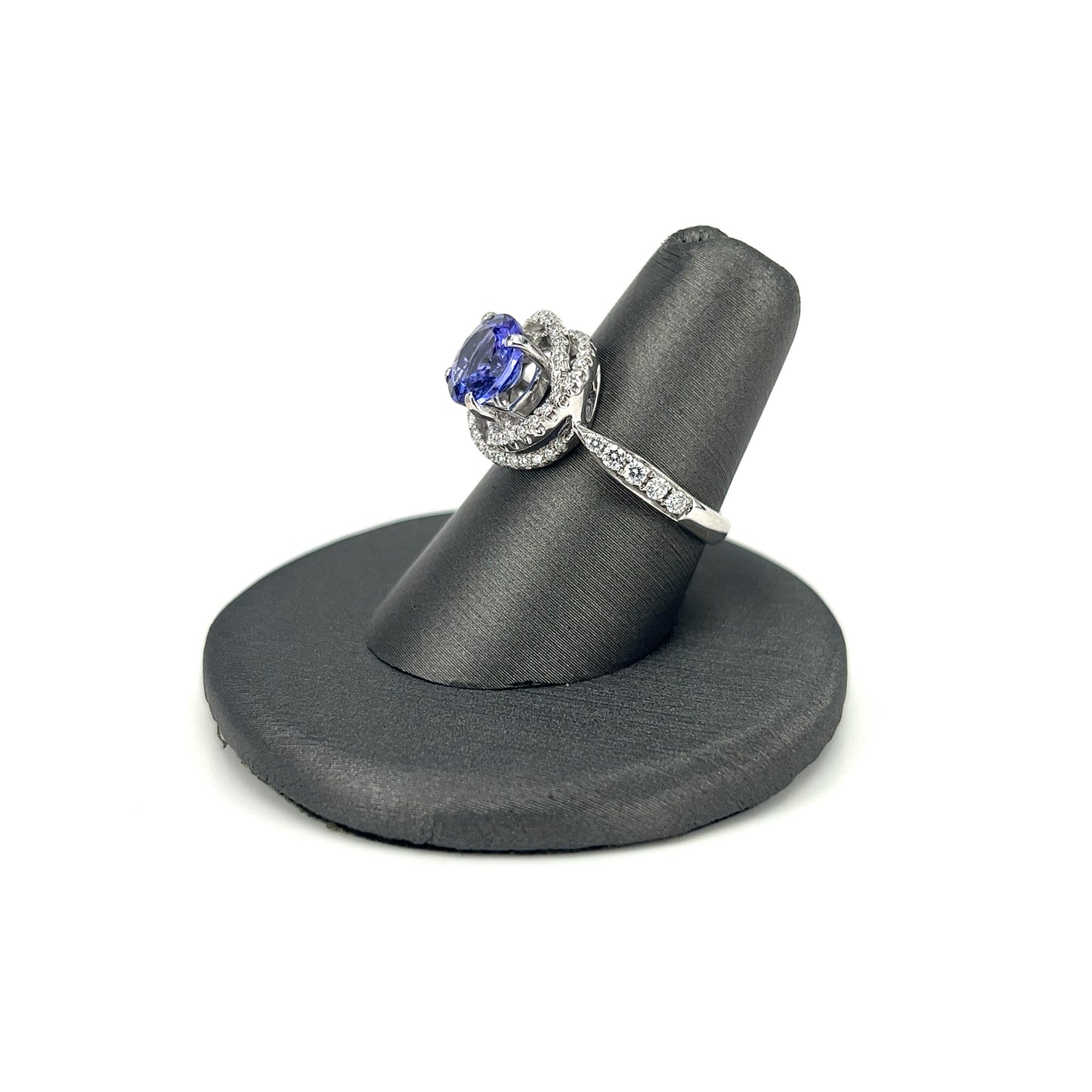 White Gold Tanzanite Fashion Ladies Ring