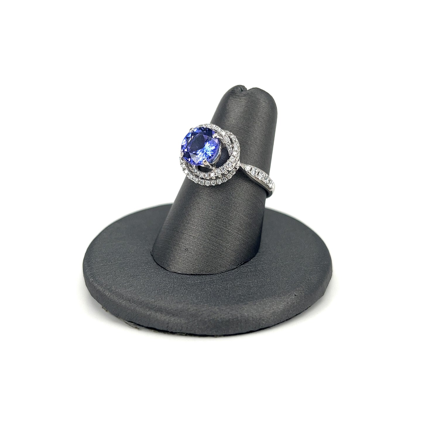 White Gold Tanzanite Fashion Ladies Ring