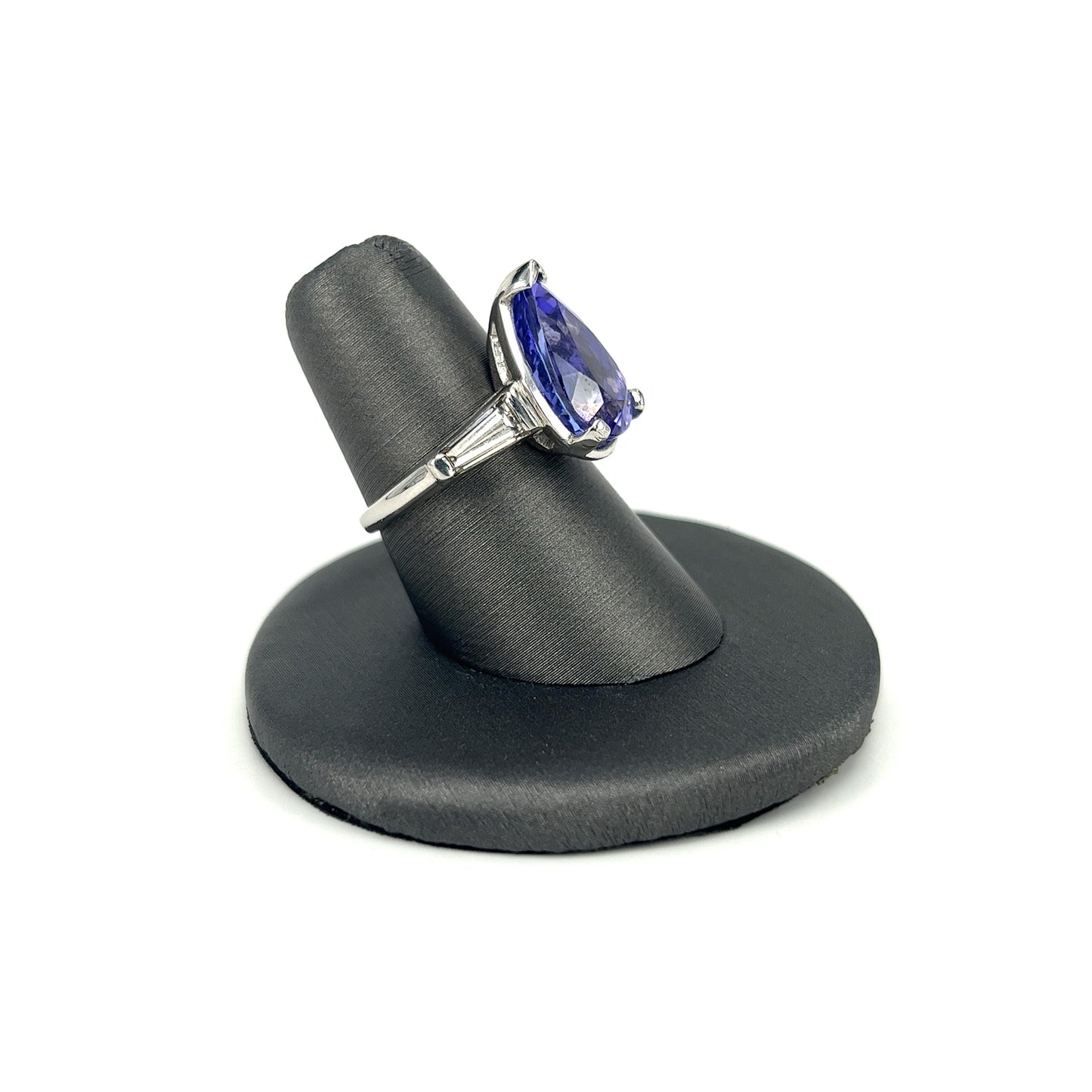 Platinum Pear Shaped Tanzanite Fashion Ring