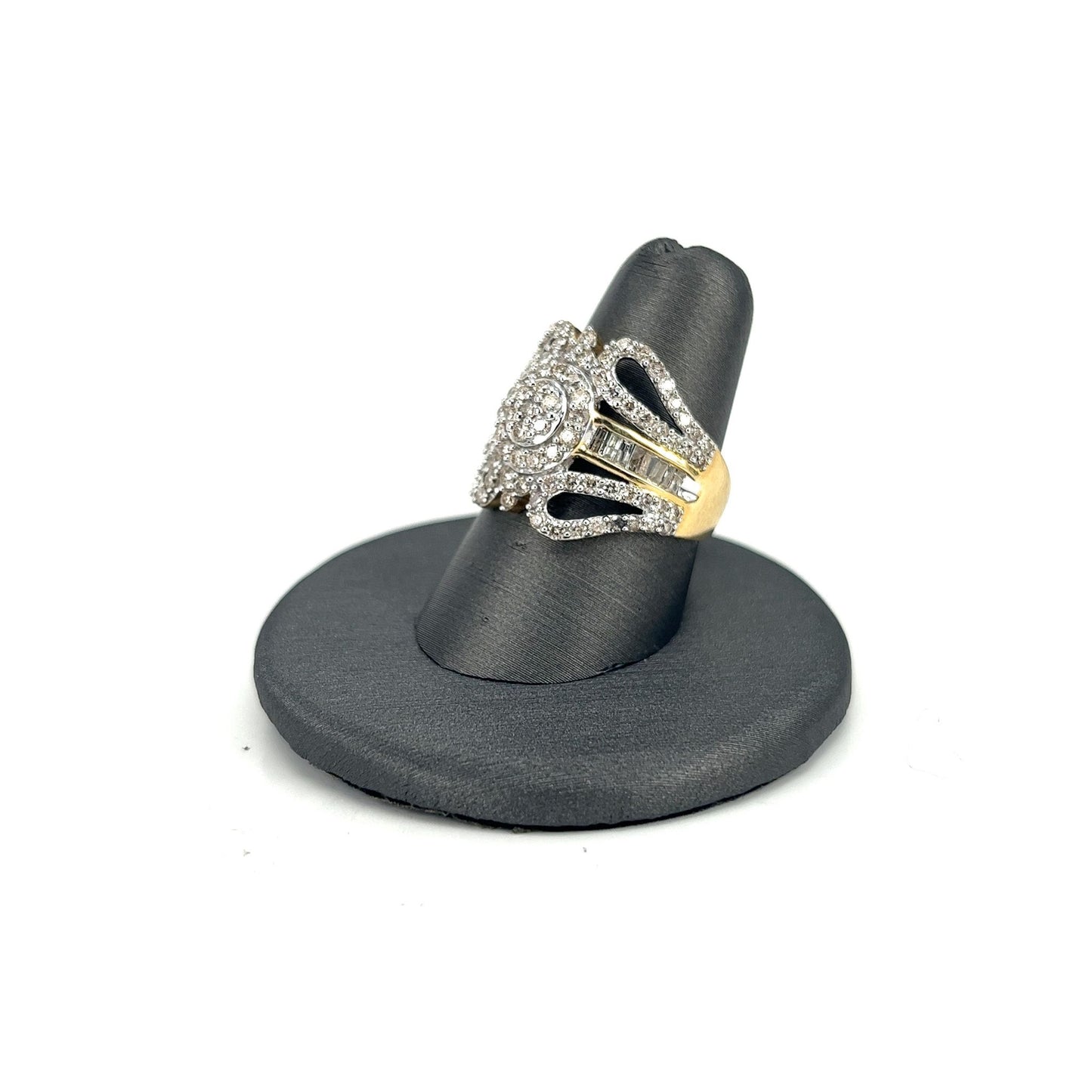 Two Tone Gold Estate Diamond Fashion Ring