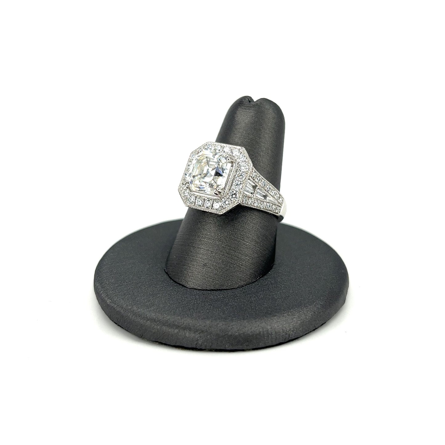 White Gold Moissanite Engagement Ring