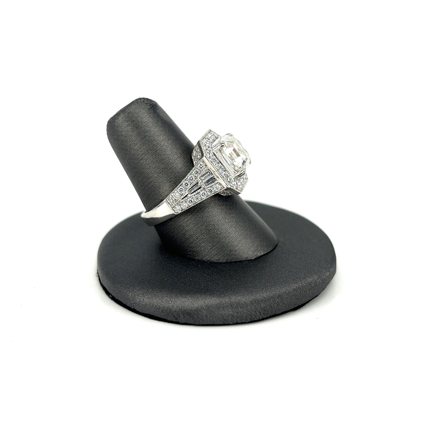 White Gold Moissanite Engagement Ring