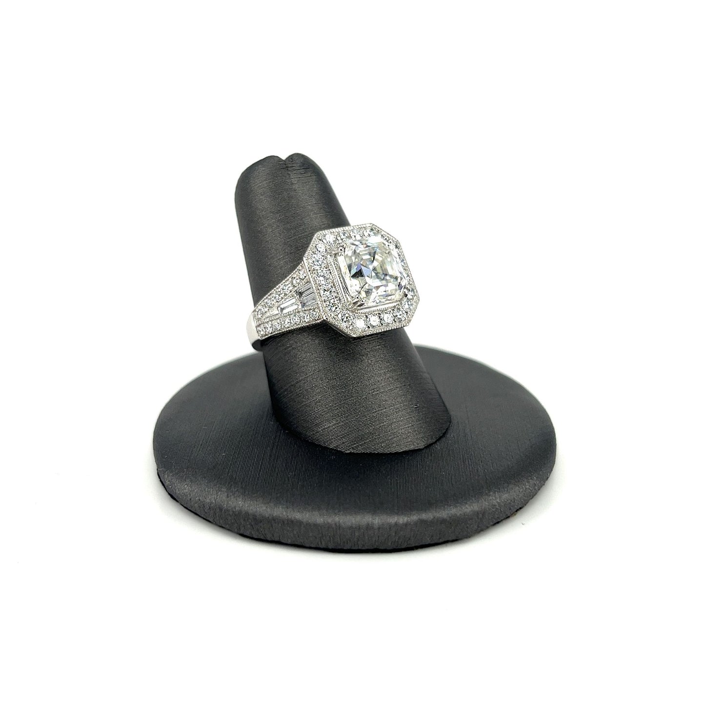 White Gold Moissanite Engagement Ring