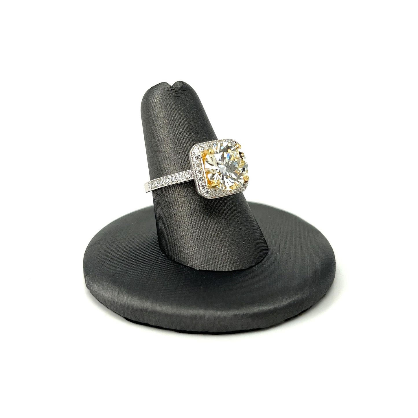 White Gold Yellow Diamond Engagement Ring