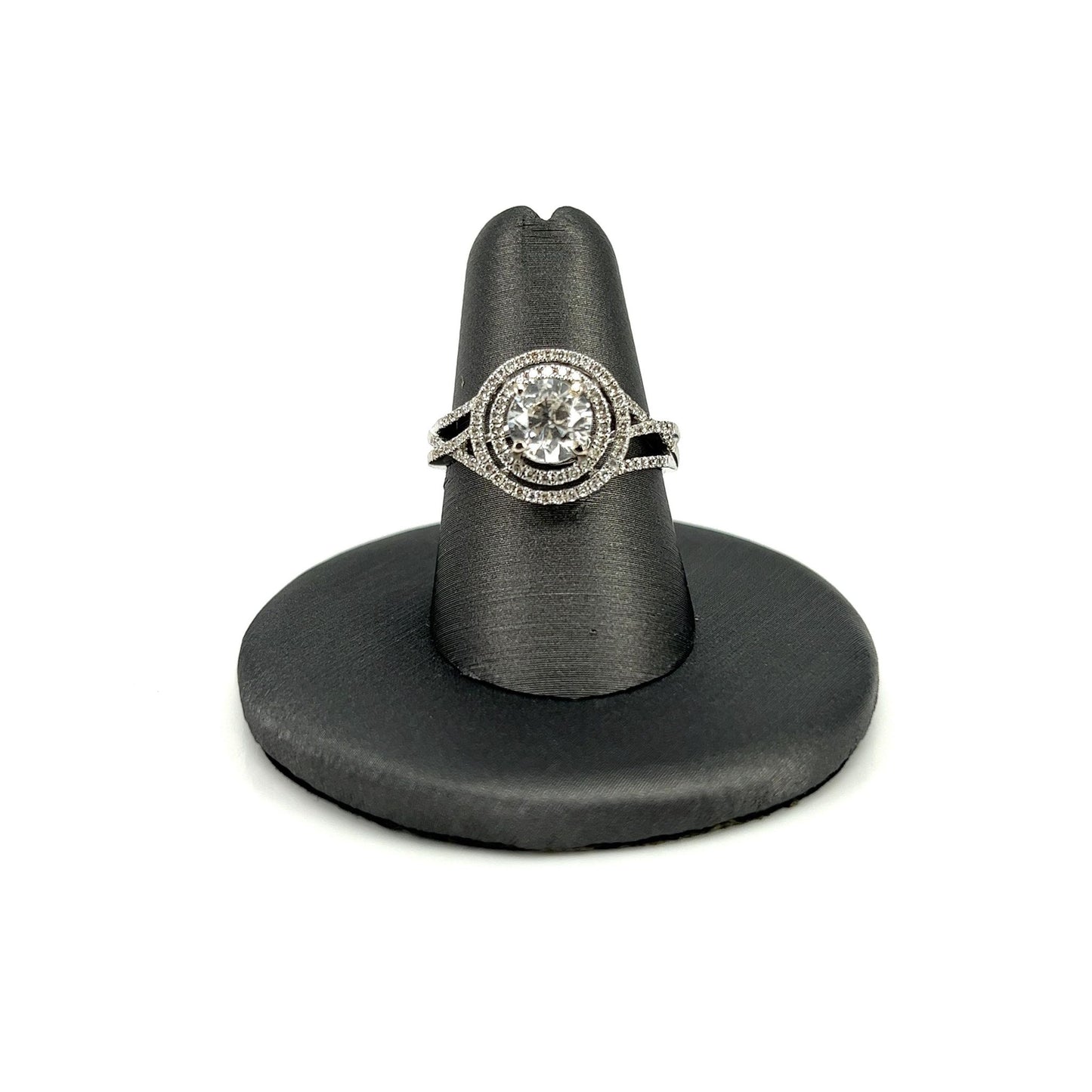 White Gold Diamond Double Halo Ring