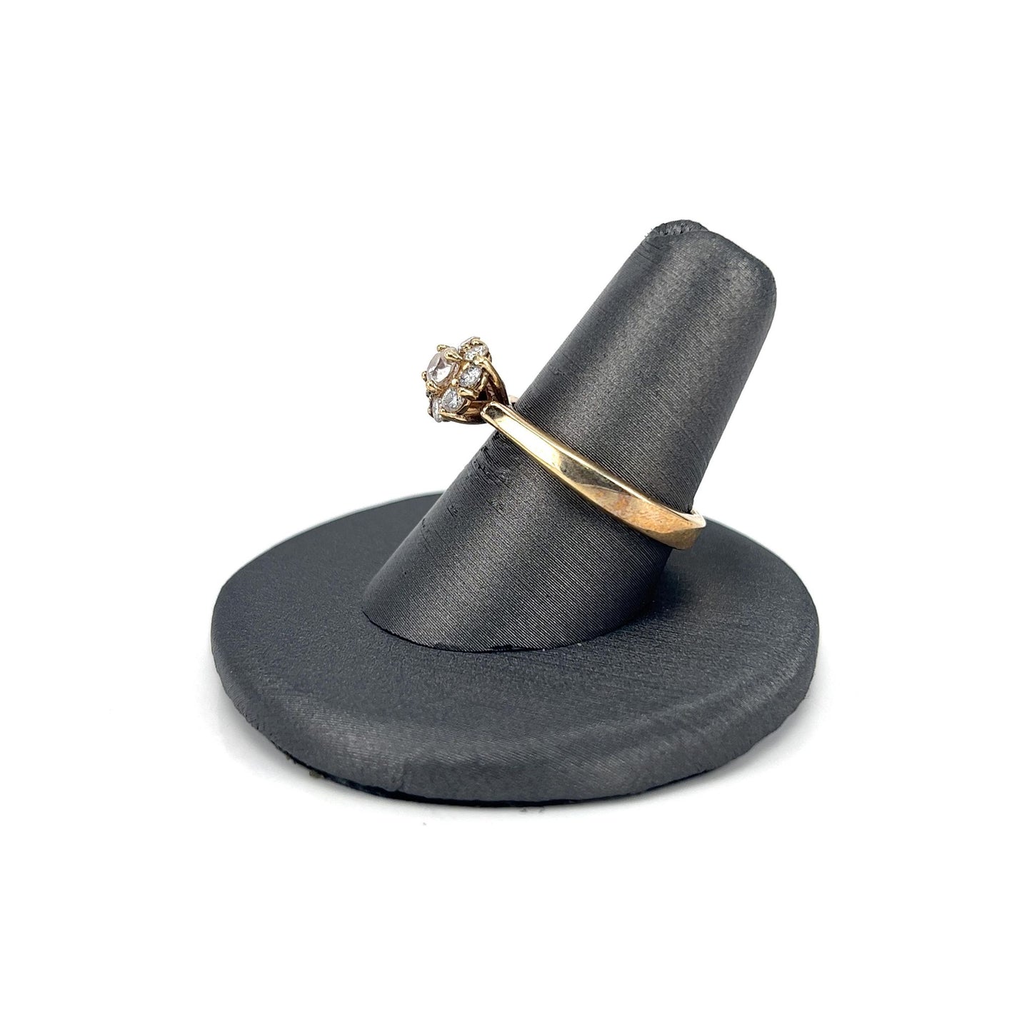 Yellow Gold Estate Cluster Diamond Ring