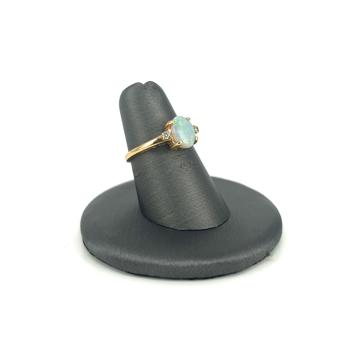 Yellow Gold Ethiopian Opal Ring