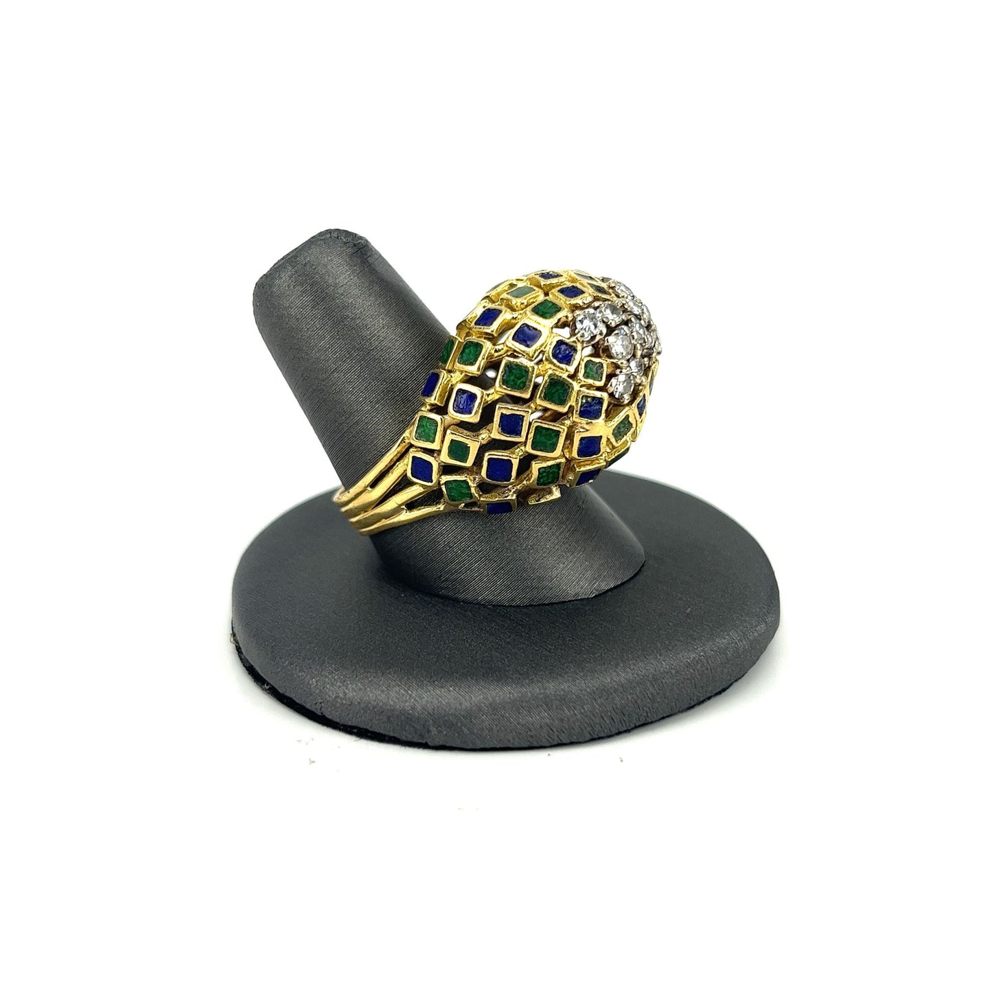 Yellow Gold Estate Statement Diamond Ring