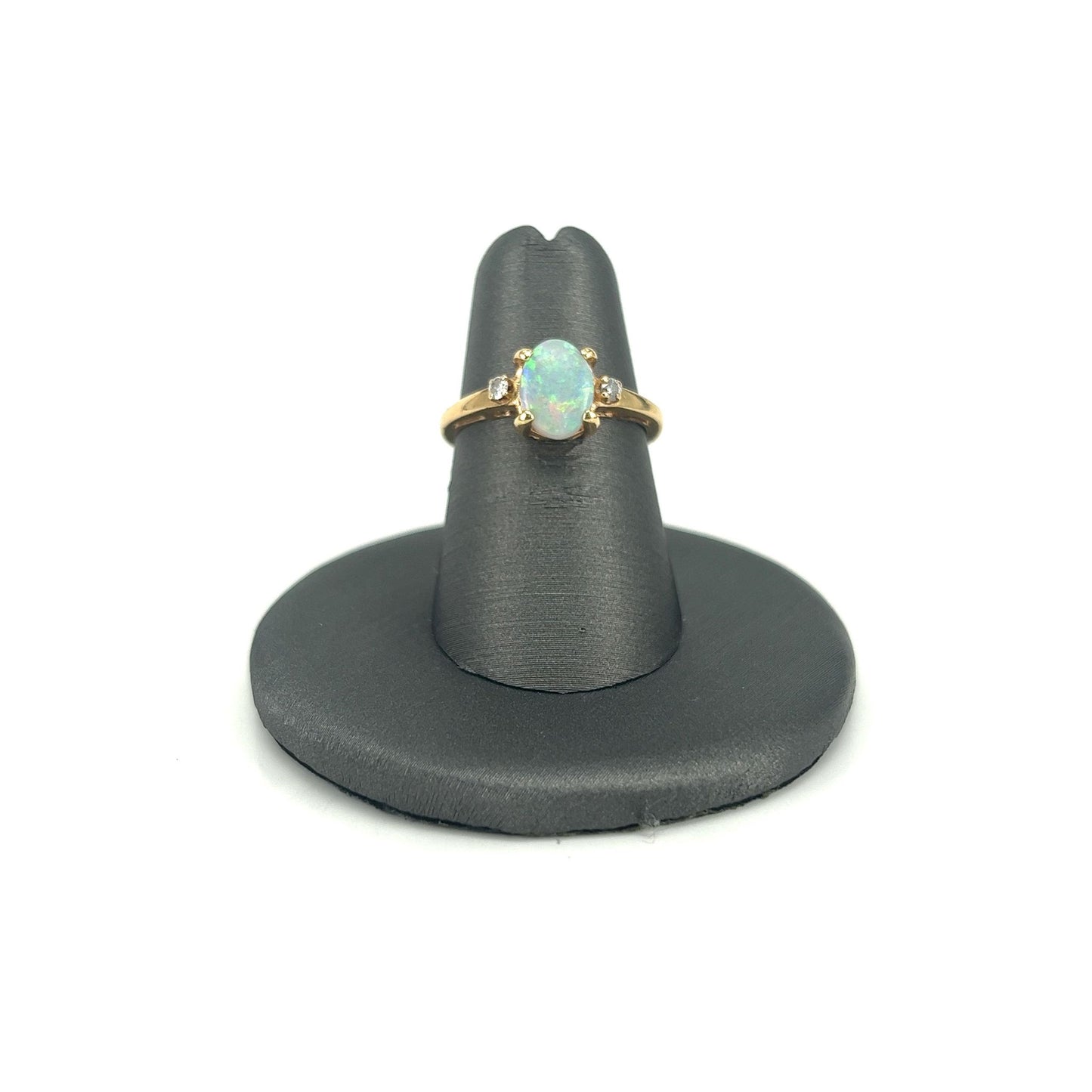 Yellow Gold Ethiopian Opal Ring