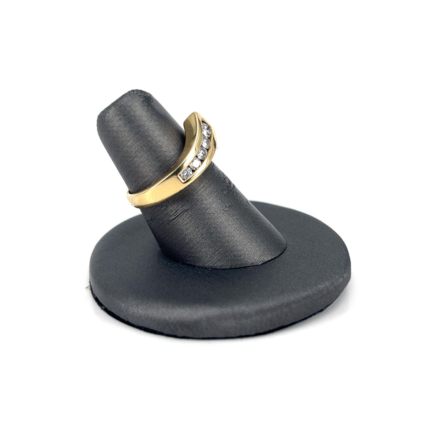 Two Tone Gold Diamond Break Ring