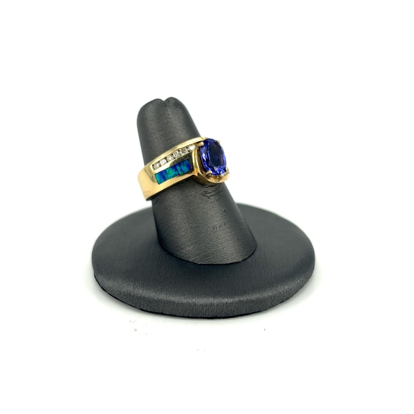 Yellow Gold Estate Tanzanite Fashion Opalite Ring