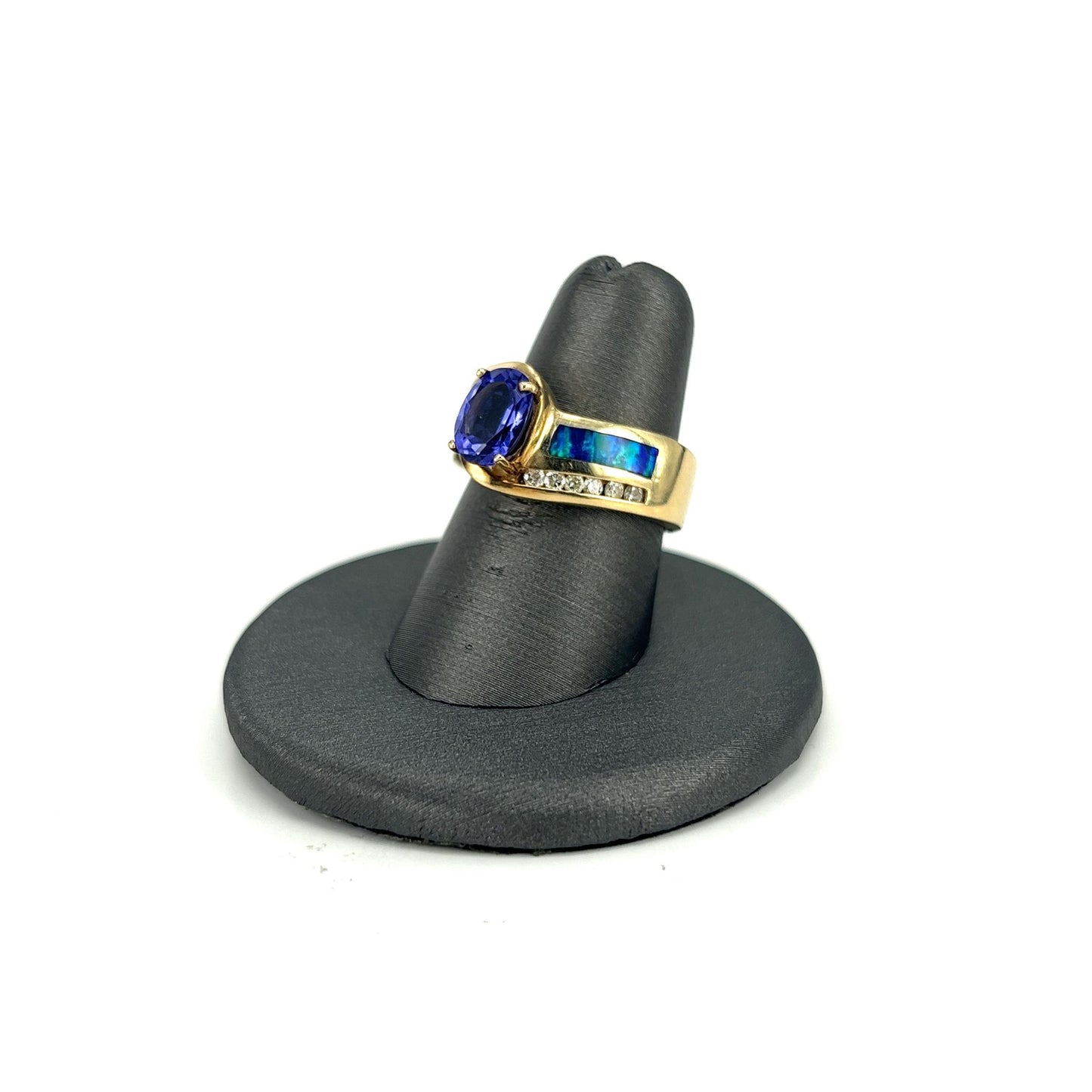 Yellow Gold Estate Tanzanite Fashion Opalite Ring