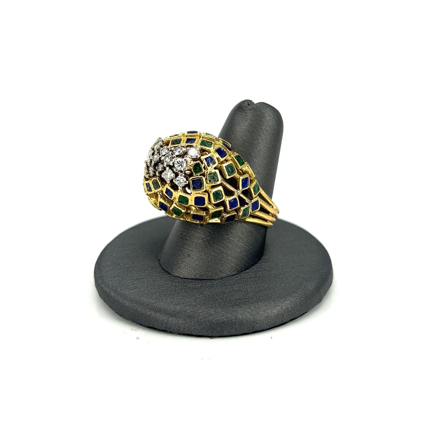 Yellow Gold Estate Statement Diamond Ring