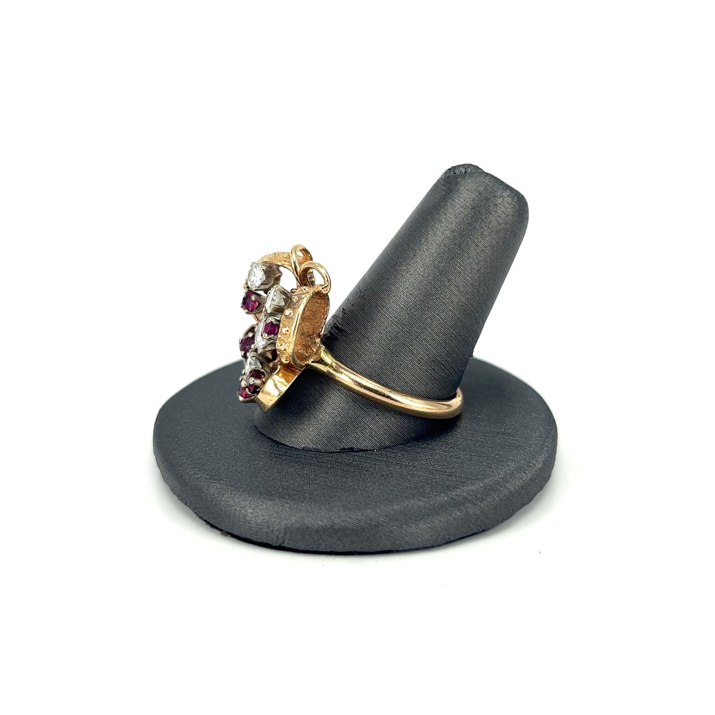 Yellow Gold Estate Butterfly Ruby and Diamond Ring
