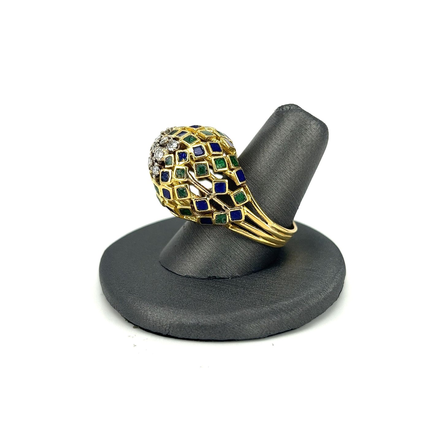 Yellow Gold Estate Statement Diamond Ring
