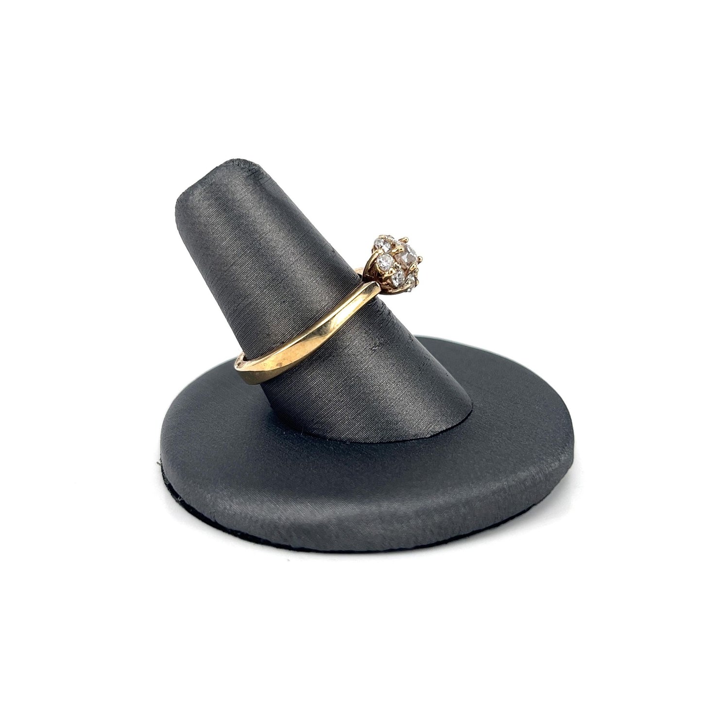 Yellow Gold Estate Cluster Diamond Ring