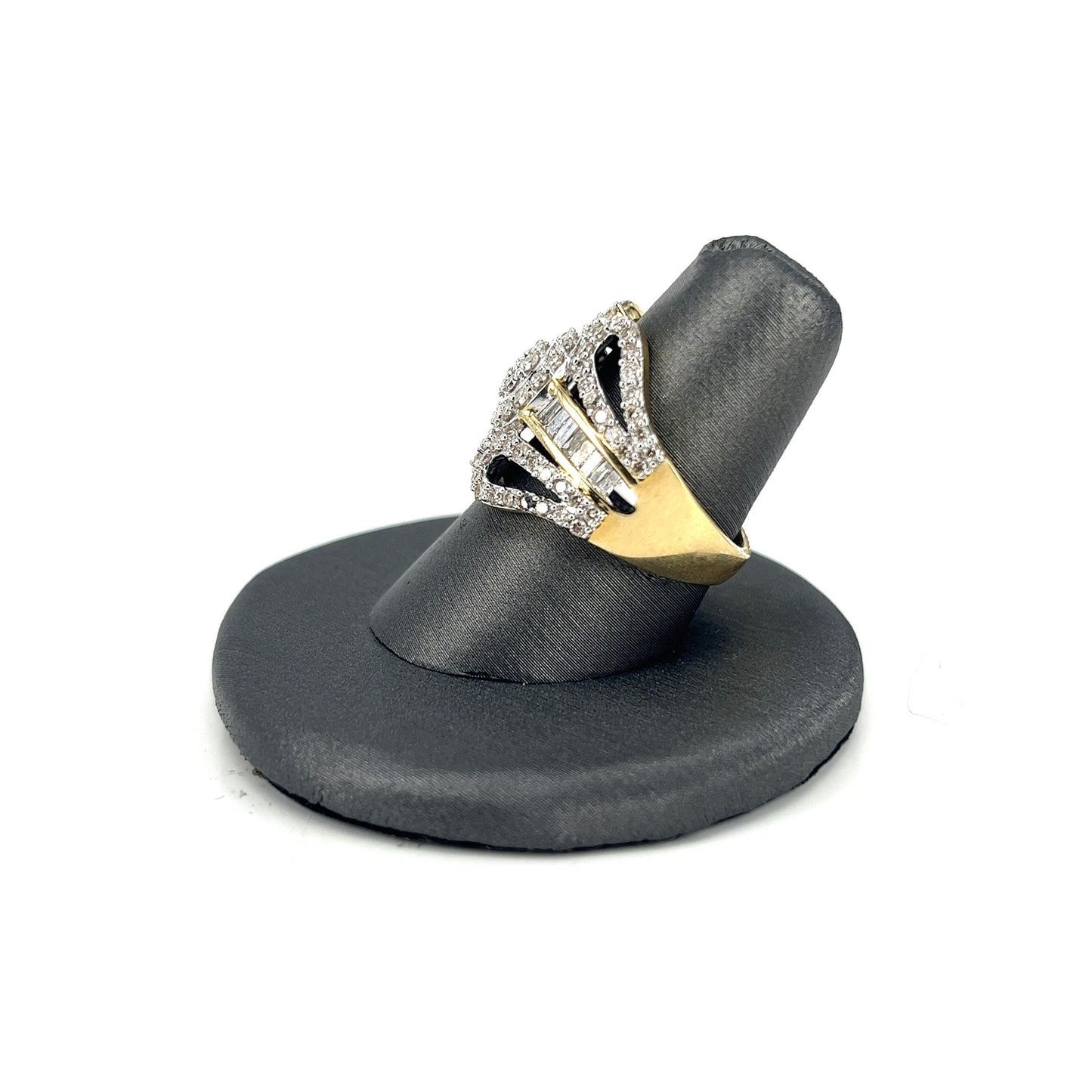 Two Tone Gold Estate Diamond Fashion Ring