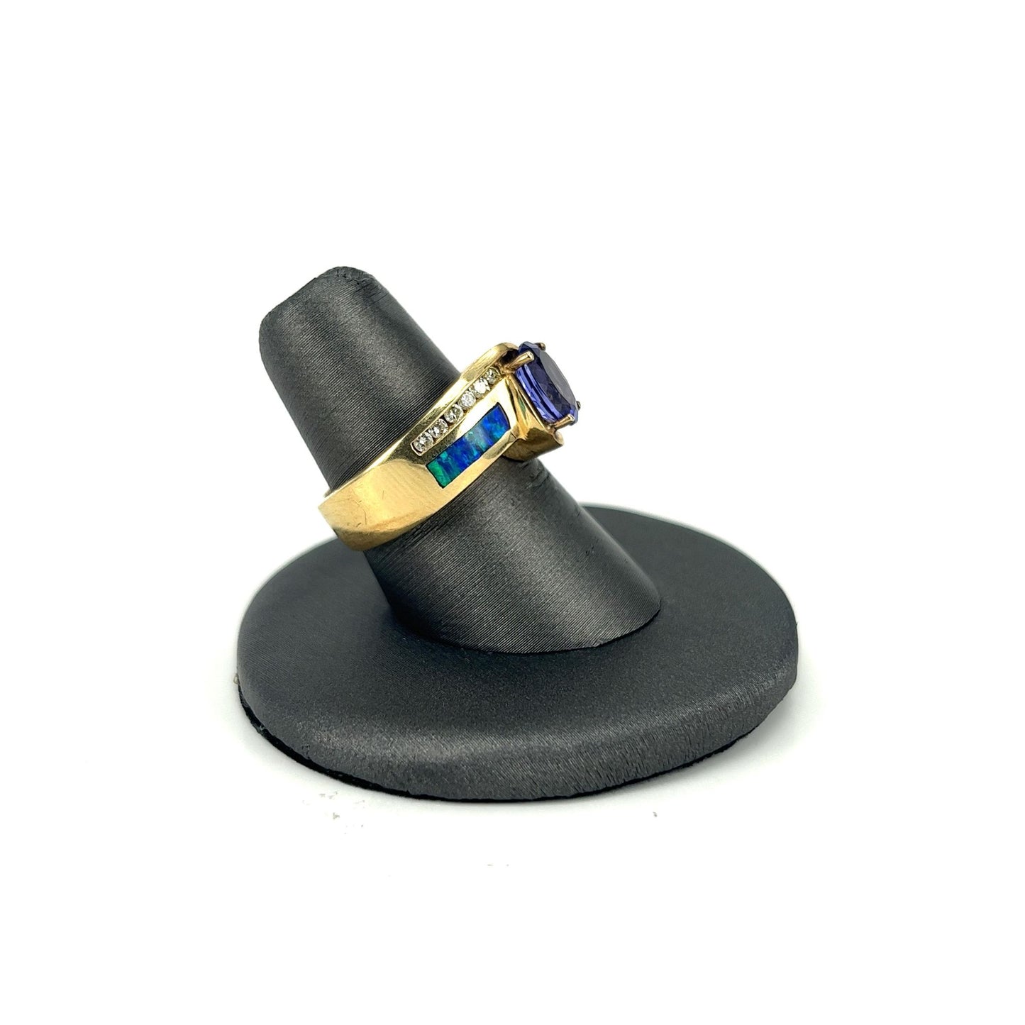 Yellow Gold Estate Tanzanite Fashion Opalite Ring