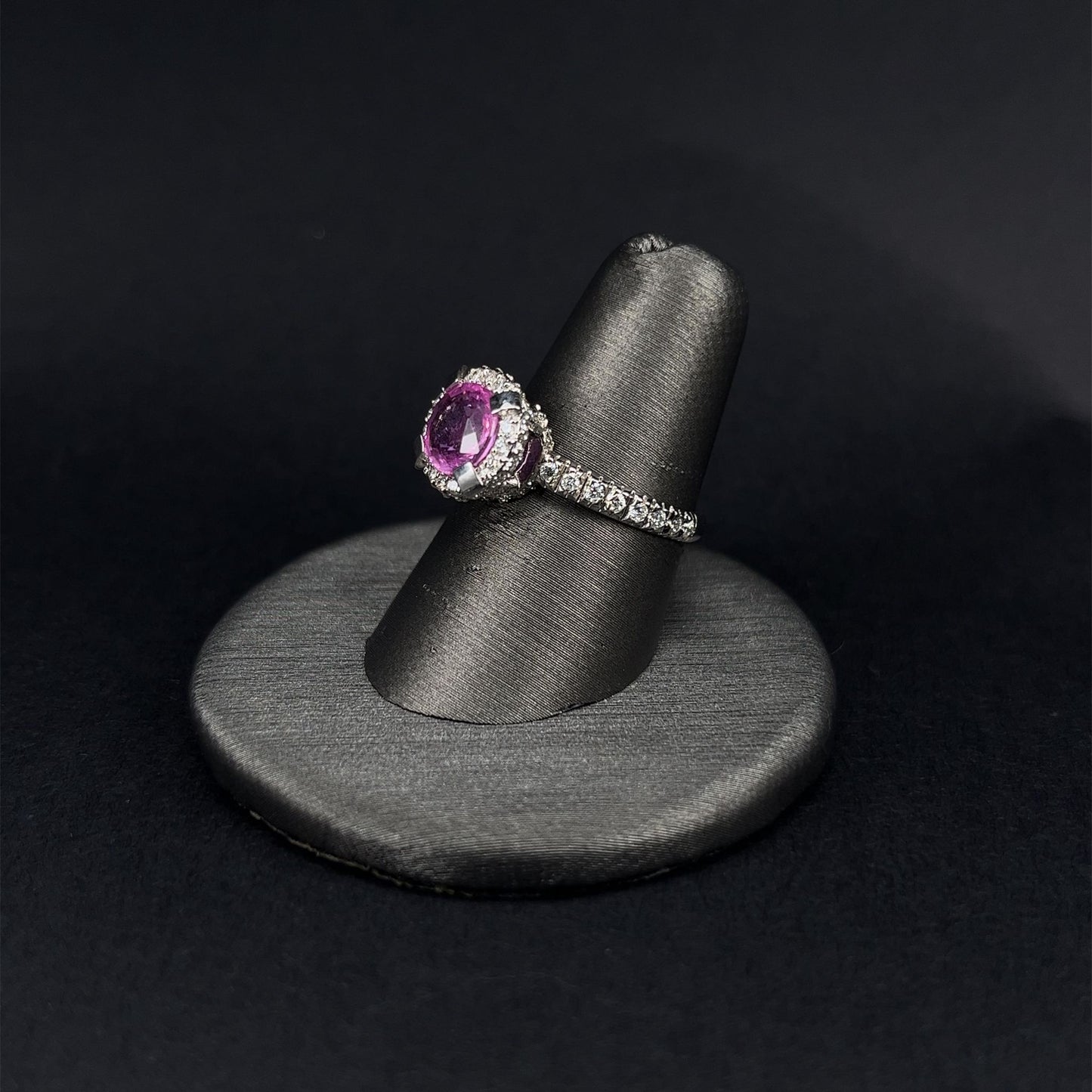 White Gold Pink Sapphire Bundle
