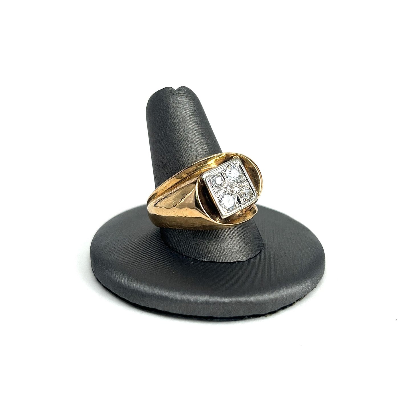 Yellow Gold Men's Multi-Diamond Ring