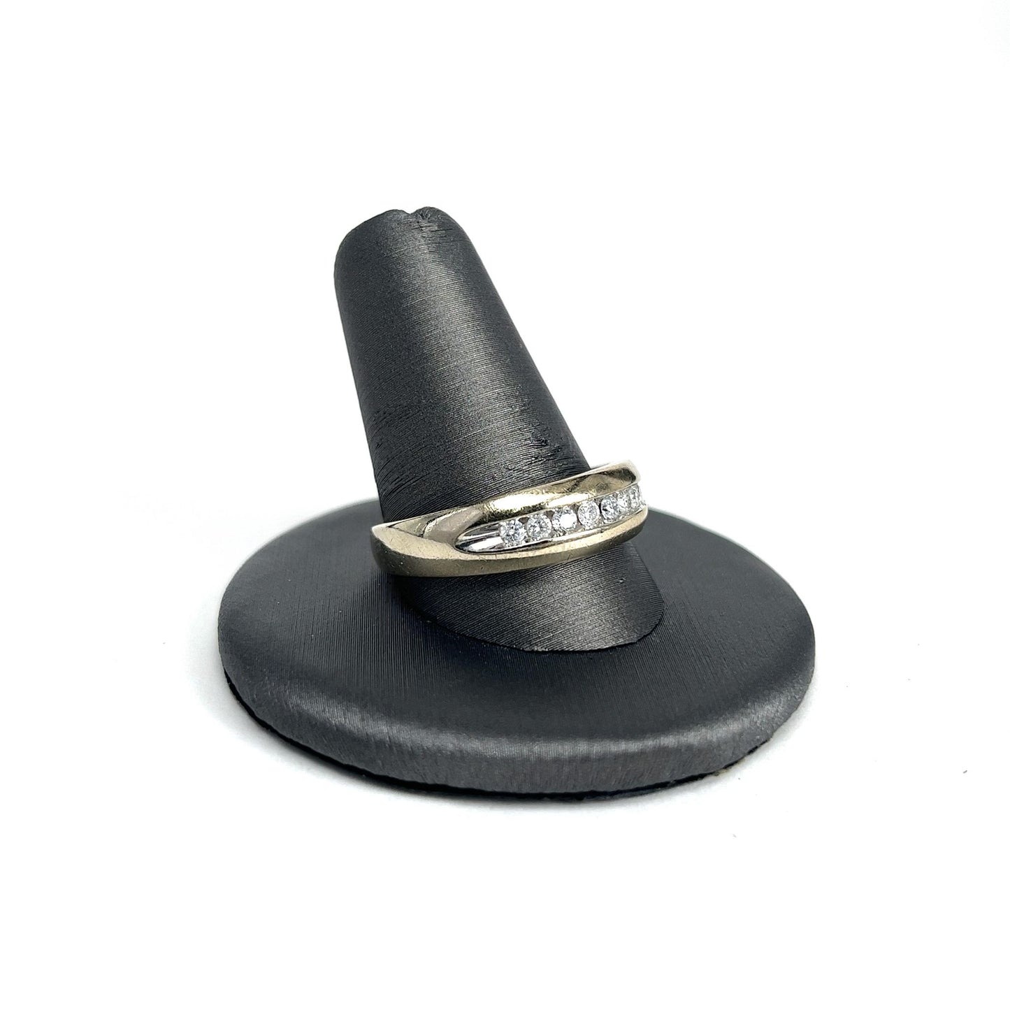 White Gold Channel Set Diamond Men's Ring