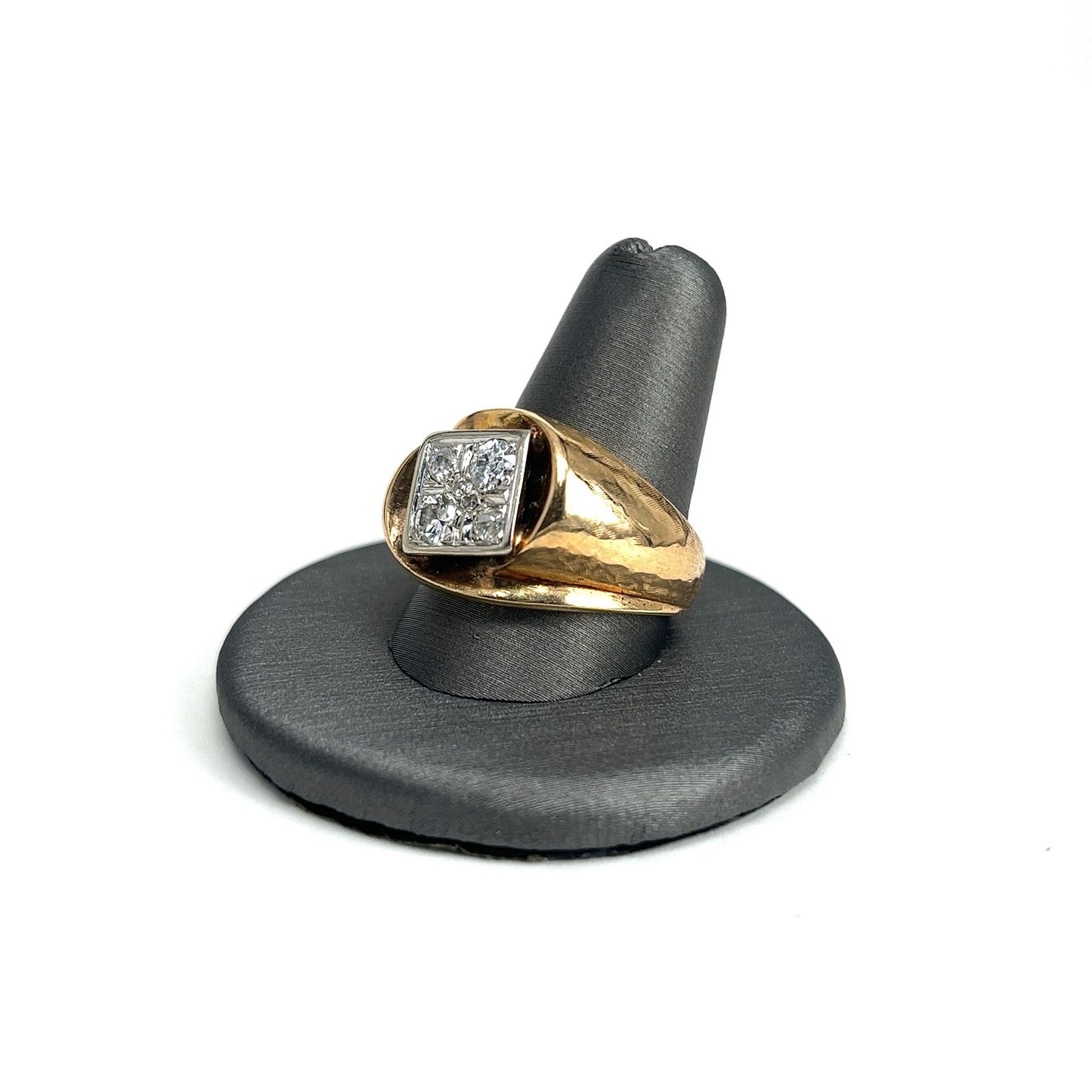 Yellow Gold Men's Multi-Diamond Ring