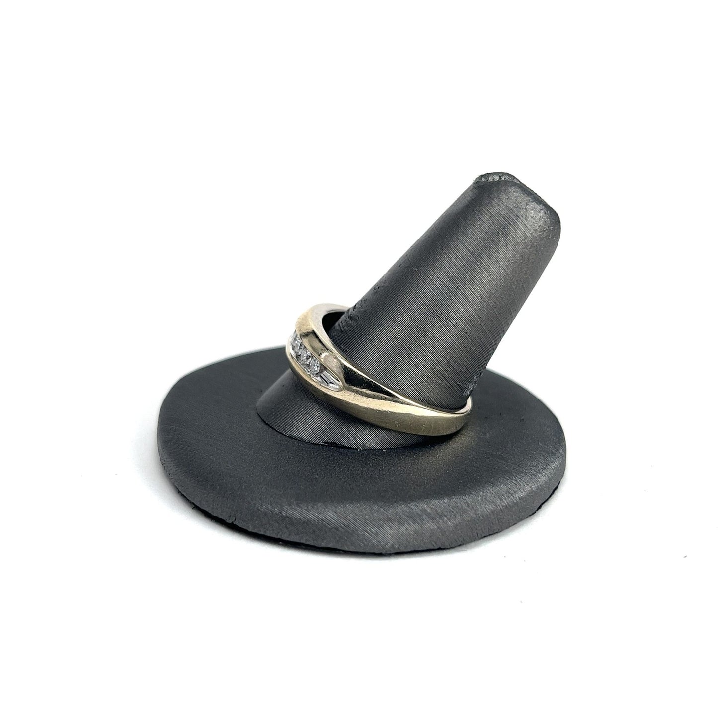 White Gold Channel Set Diamond Men's Ring