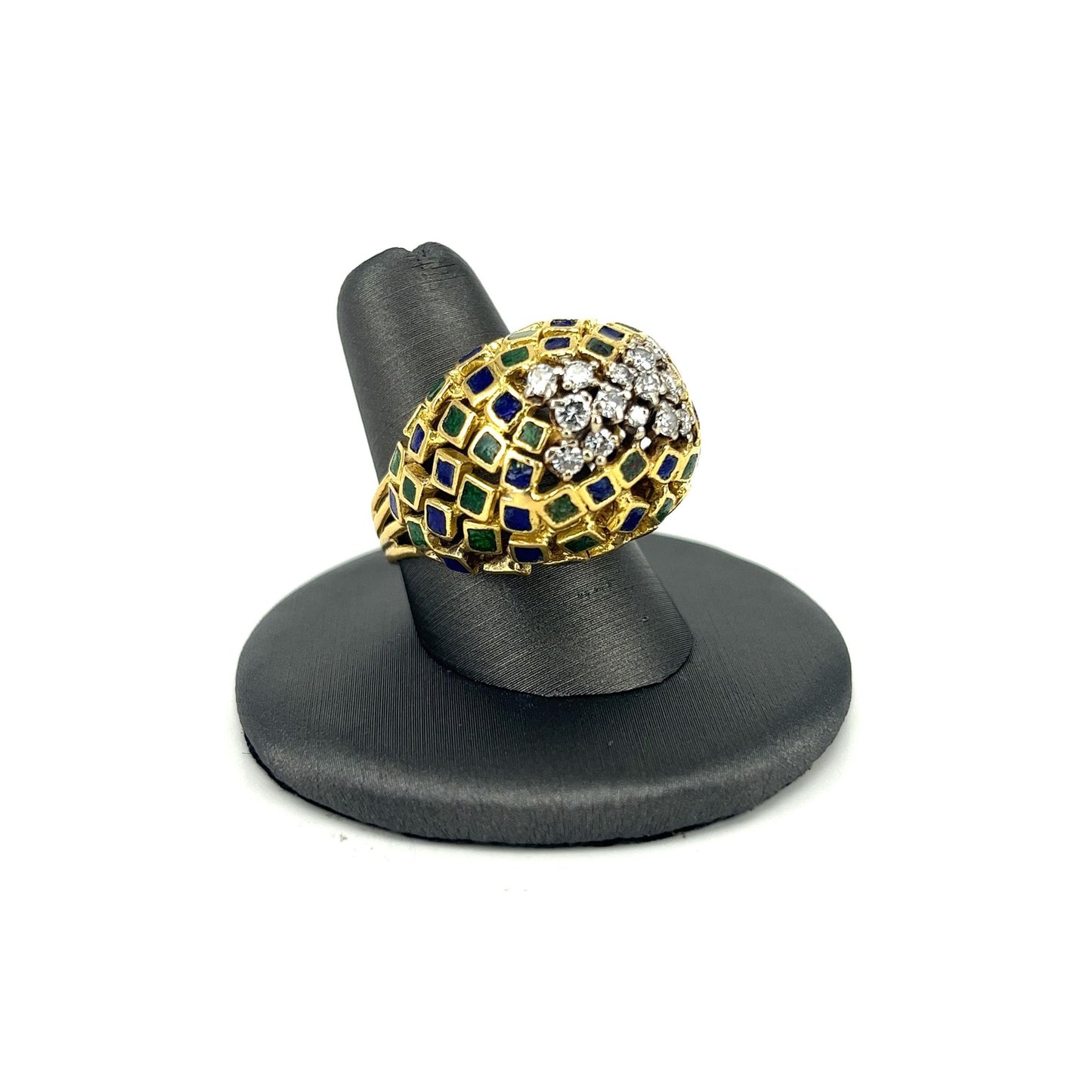 Yellow Gold Estate Statement Diamond Ring