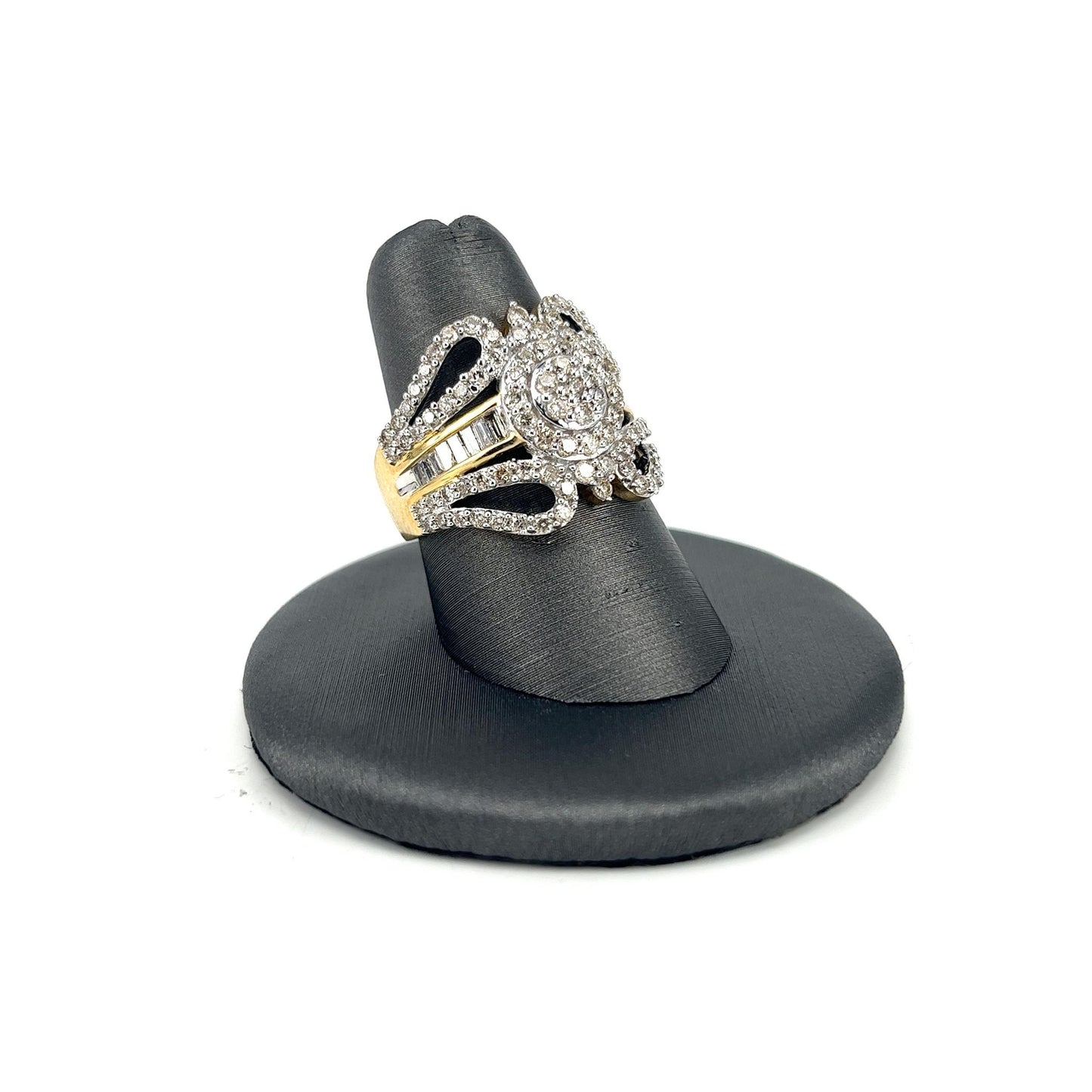 Two Tone Gold Estate Diamond Fashion Ring