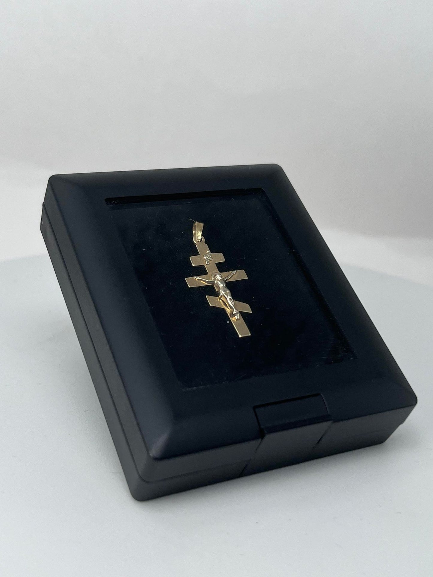 Two-Tone Greek Orthodox Crucifix