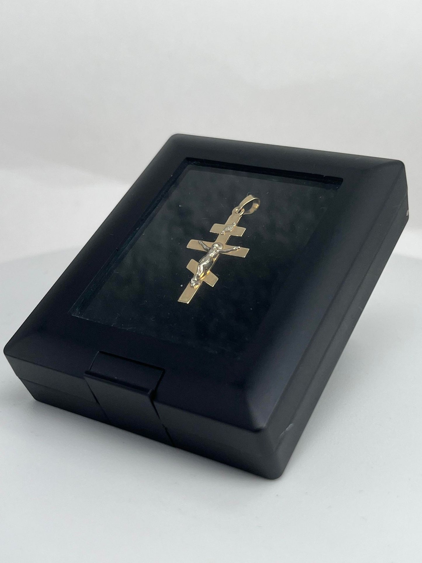 Two-Tone Greek Orthodox Crucifix
