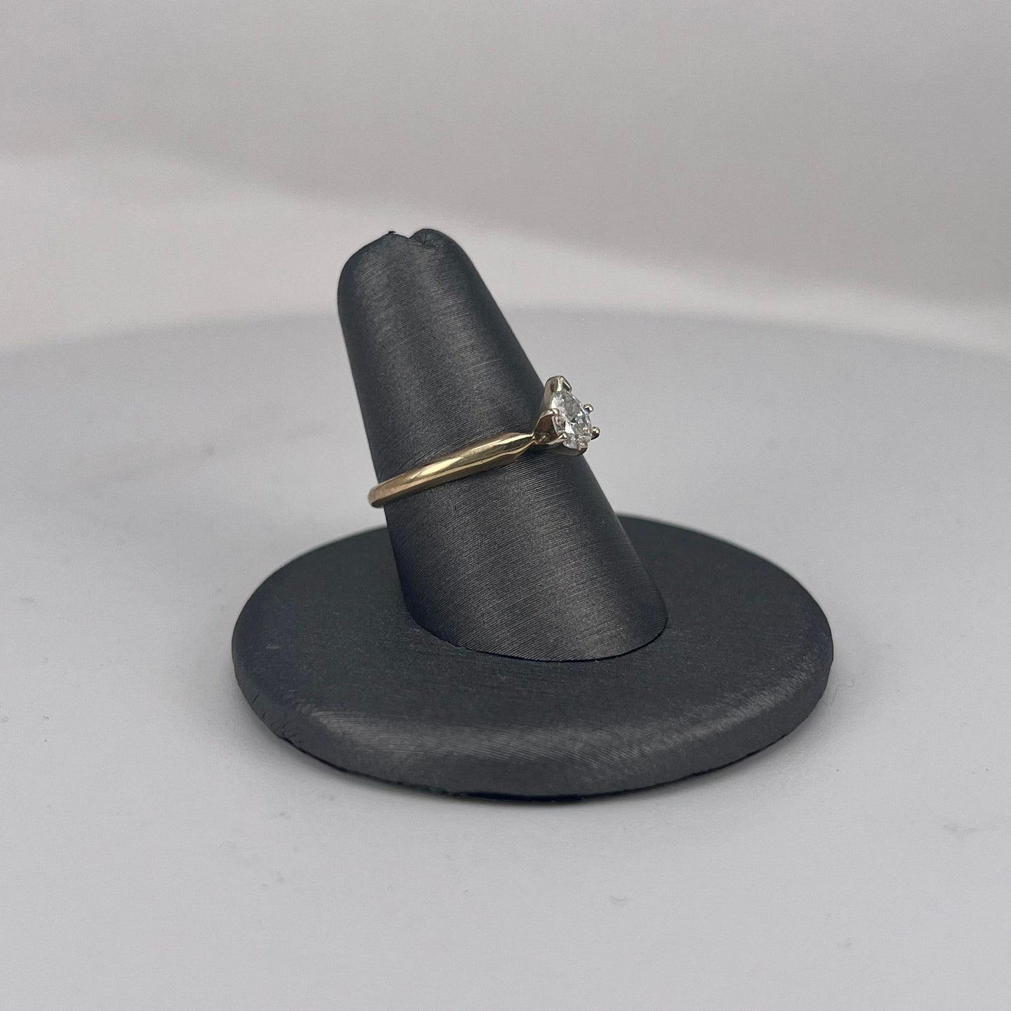 Yellow Gold Pear Shaped Diamond Ring