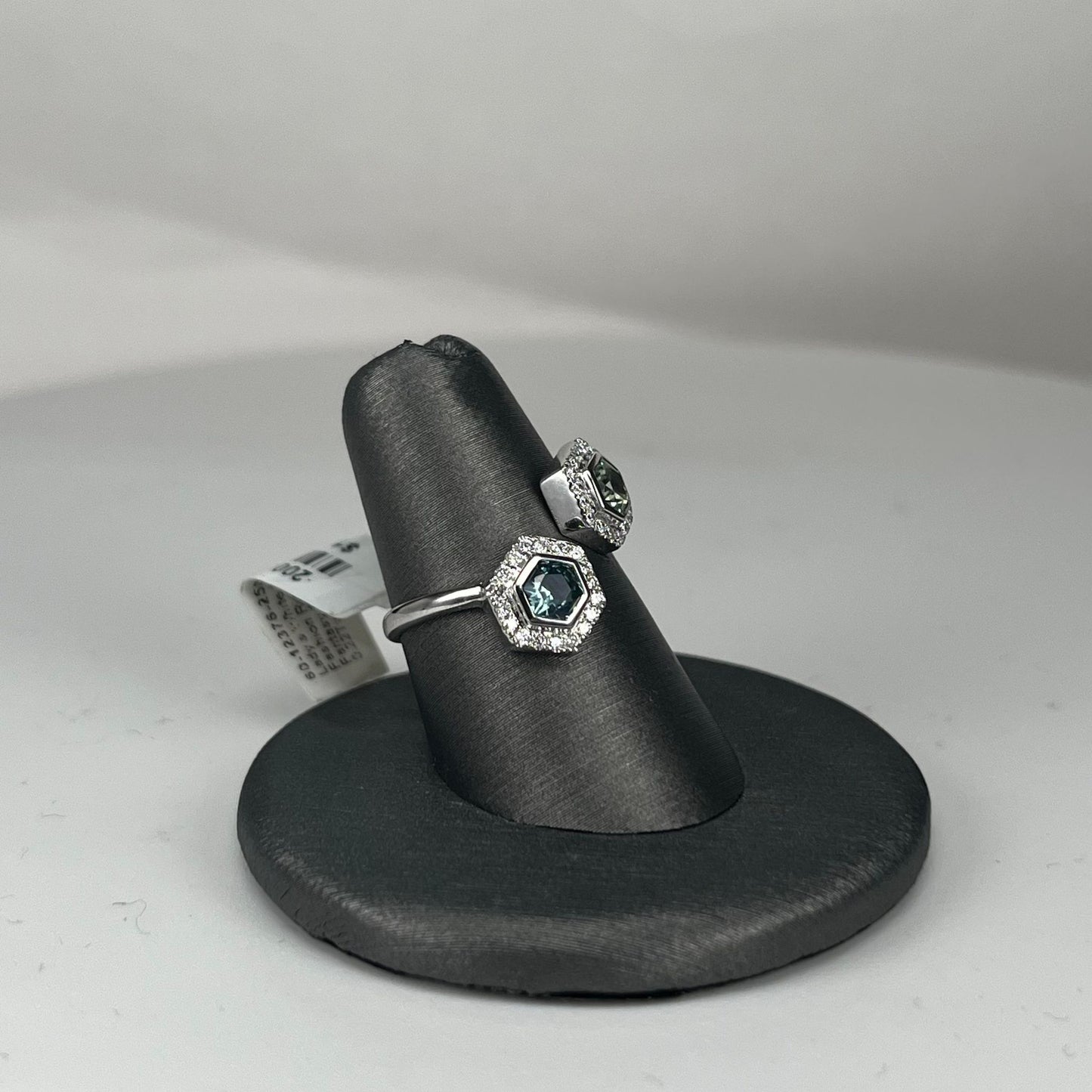 White Gold Fancy Cut Sapphires and Diamond Ring