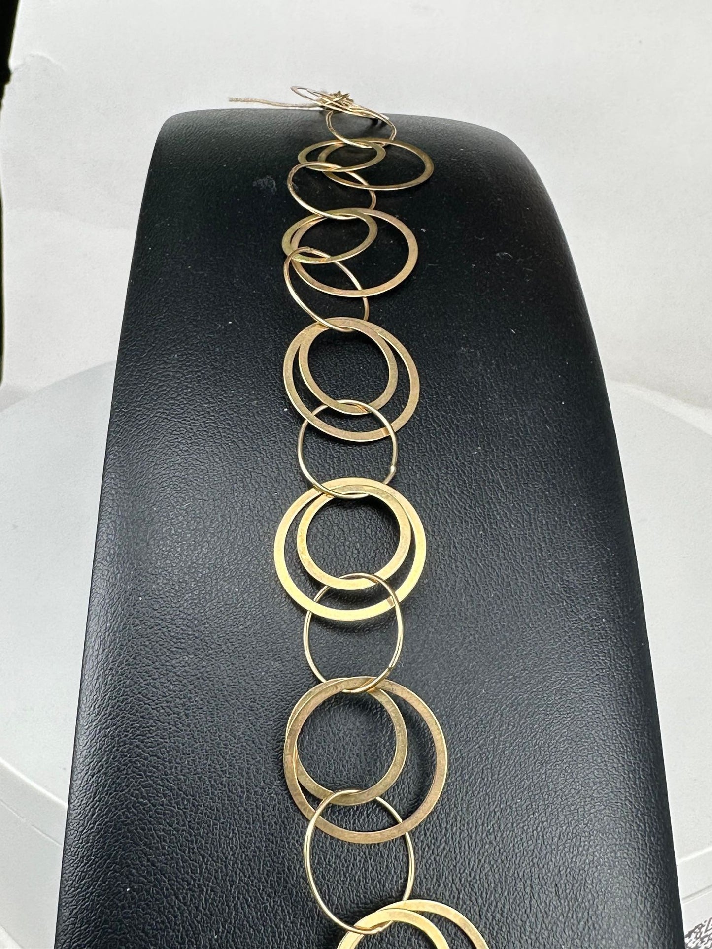 Yellow Gold Circle Link Bracelet