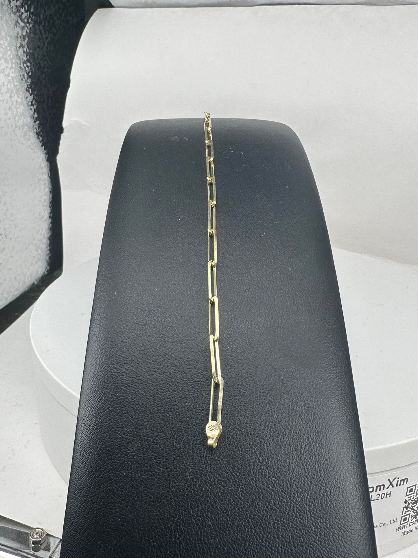 Yellow Gold Paperclip Bracelet