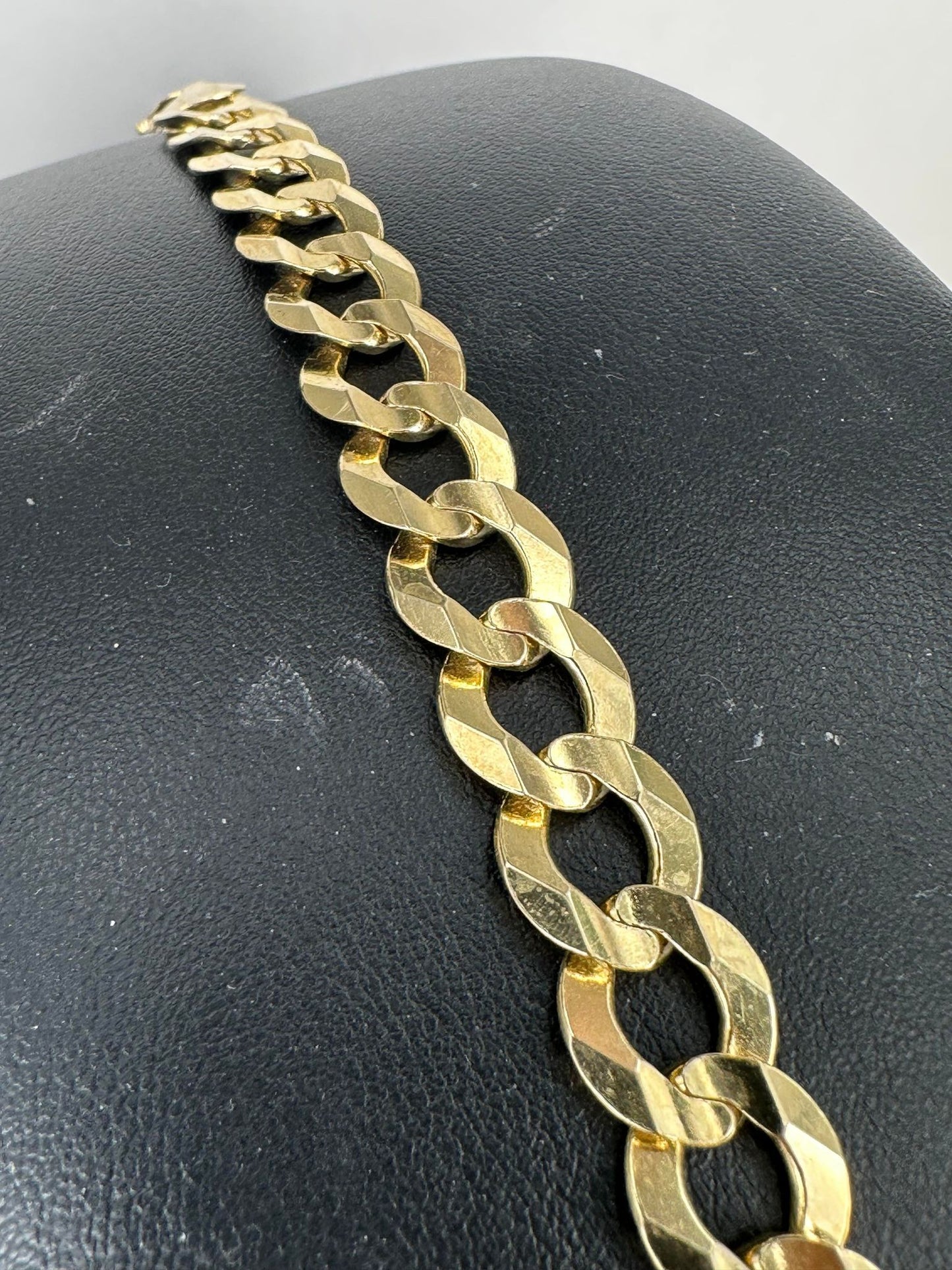 Yellow Gold Curb Link Men's Bracelet
