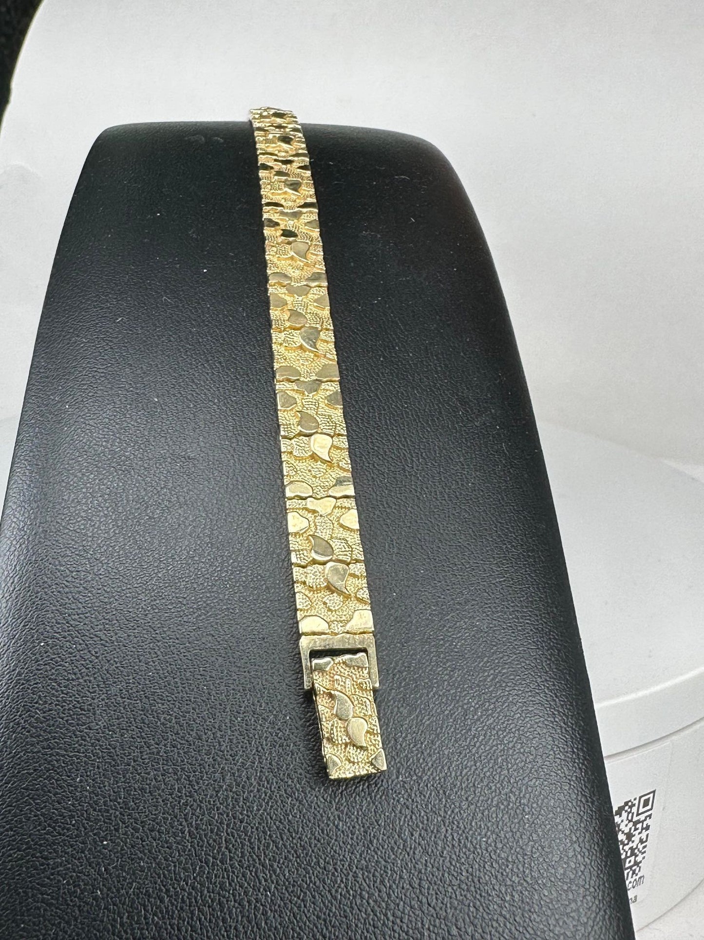 Yellow Gold Nugget Link Bracelet
