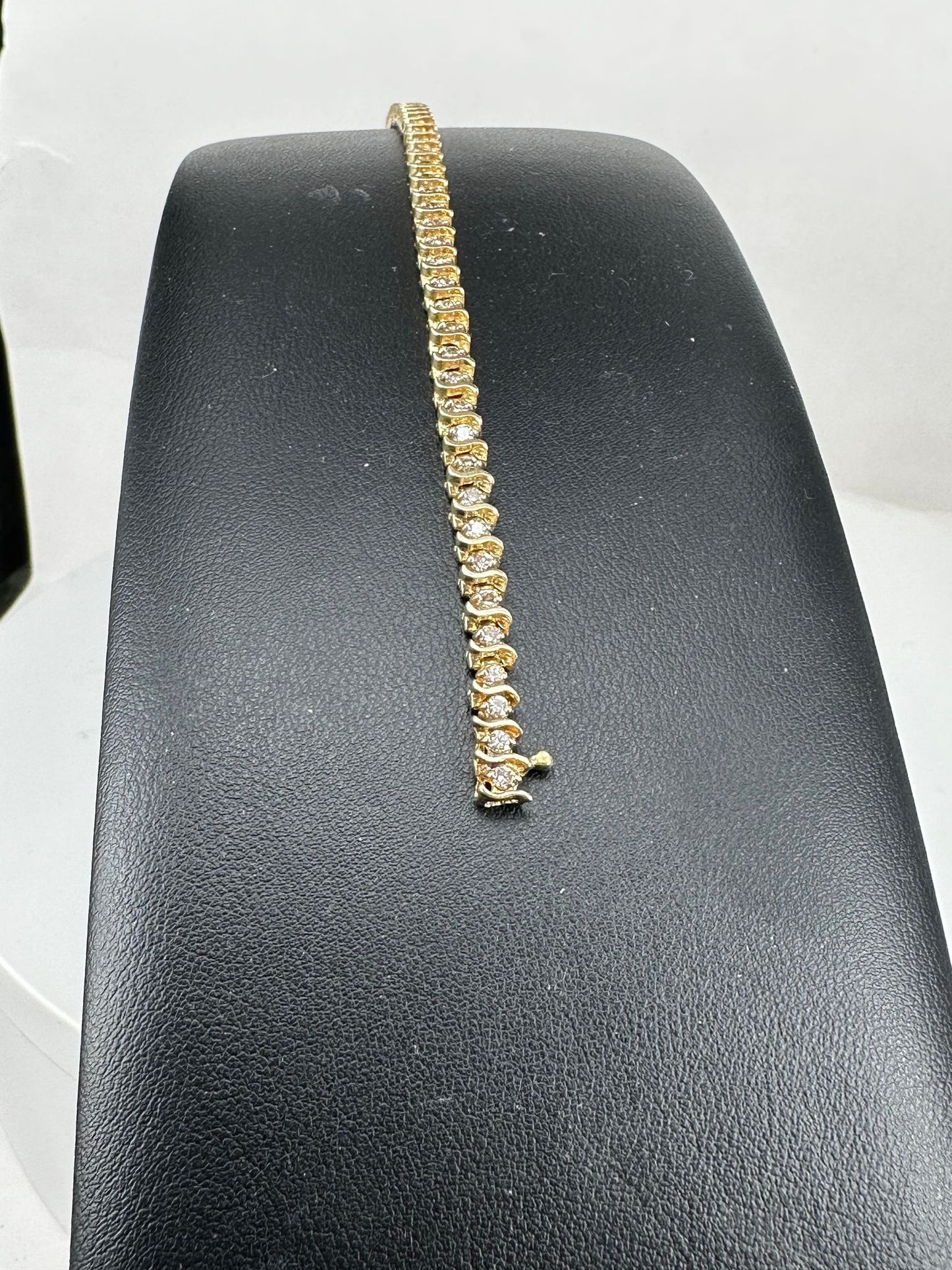 Yellow Gold Diamond Tennis Bracelet