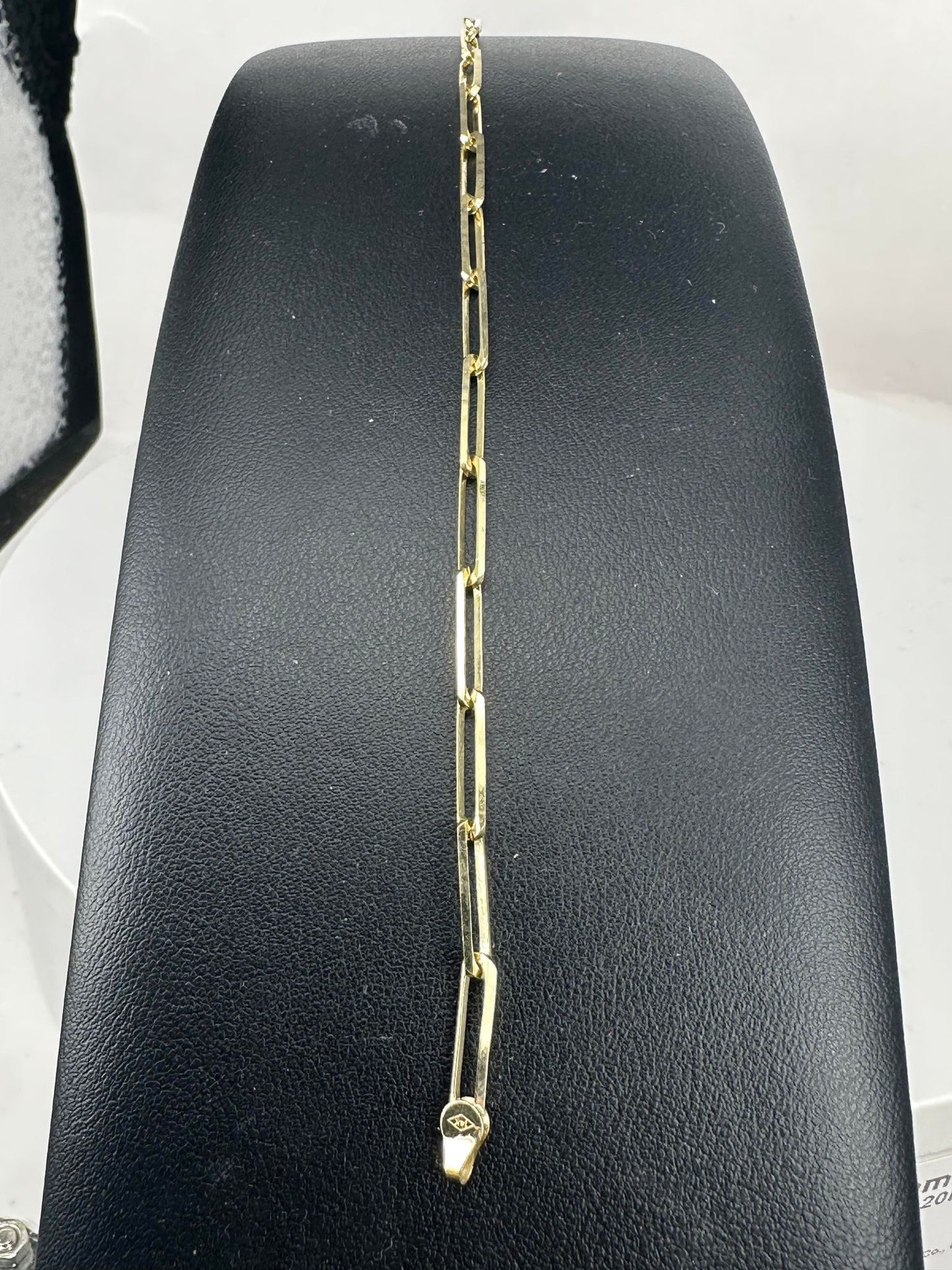 Yellow Gold Paperclip Bracelet