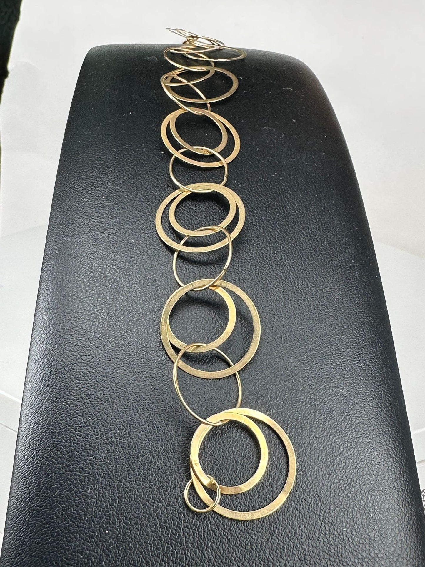 Yellow Gold Circle Link Bracelet
