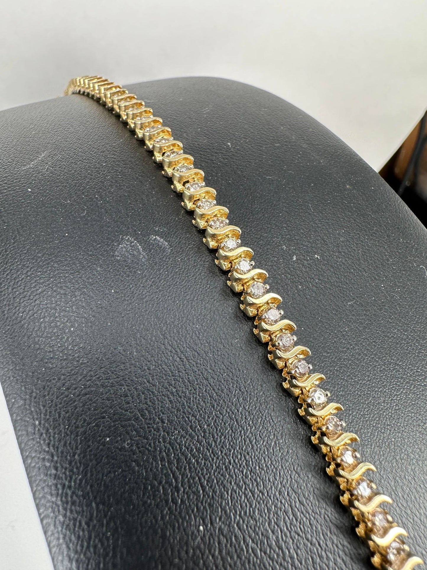 Yellow Gold Diamond Tennis Bracelet